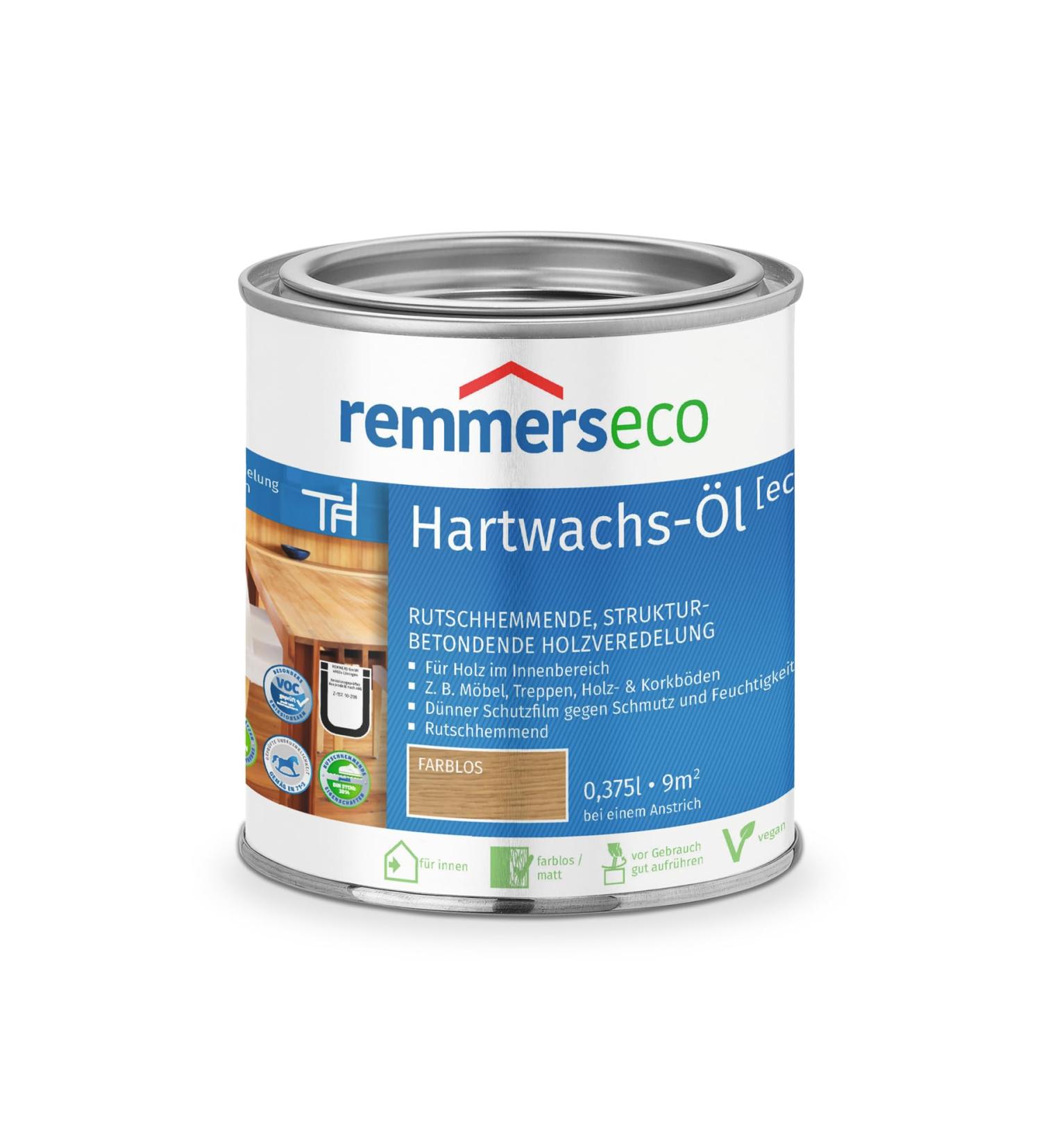 Remmers Hartwachs Oil ECO Colorless - 0.375L | 3-in-1 Natural Stain Oil & Sealing for Interiors | Vegan & Slip-Resistant - Buy Online on GoSupps.com