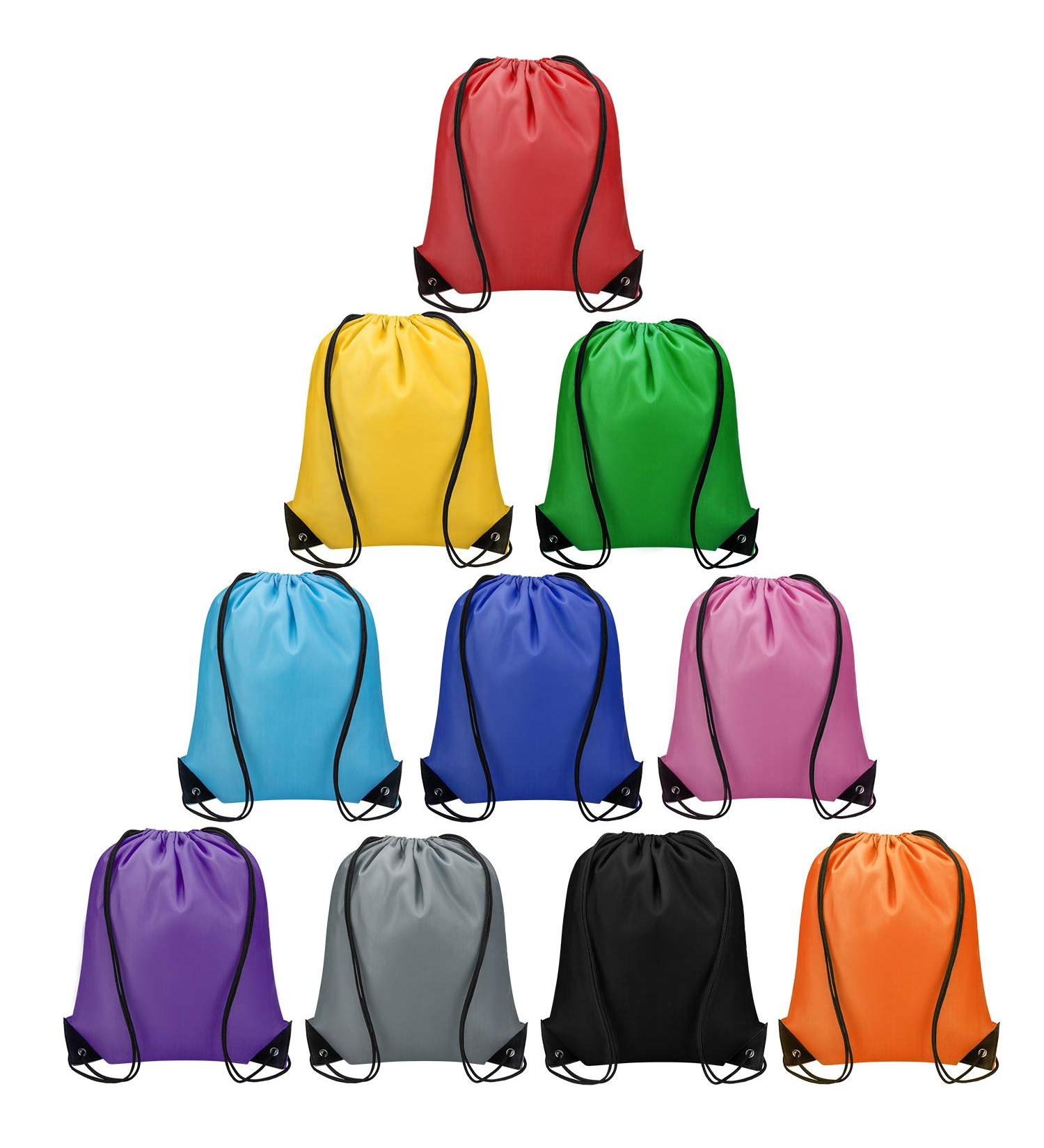 Vorspack Drawstring Backpack 10 Pieces for Party Gym Sport Trip Multicolor-1 - Buy Online on GoSupps.com