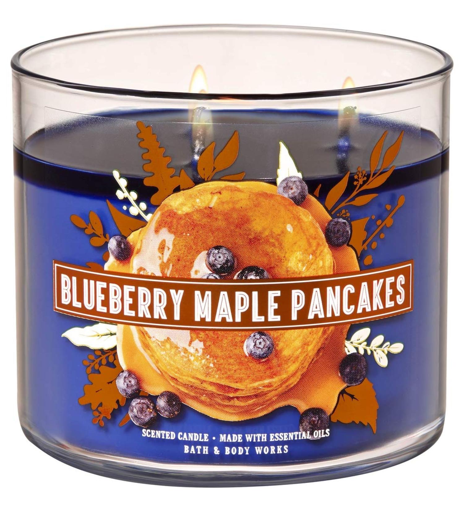Buy Bath and Body Works Blueberry Maple Pancakes Candle - 14.5 oz 3-Wick Limited Edition Fall Candle | International Shipping Available - Buy Online on GoSupps.com