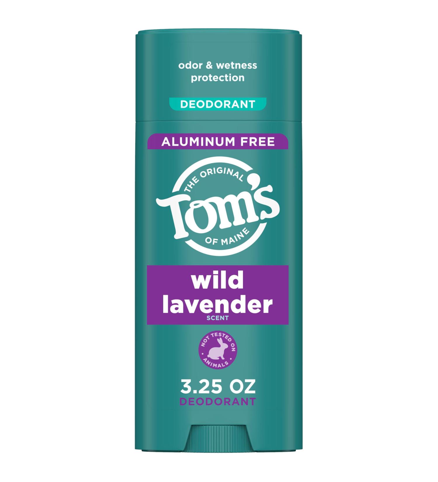 Tom s of Maine Wild Lavender Natural Deodorant for Women and Men Aluminum Free 3.25 oz Wild Lavender 3.25 Ounce (Pack of 1) - Buy Online on GoSupps.com