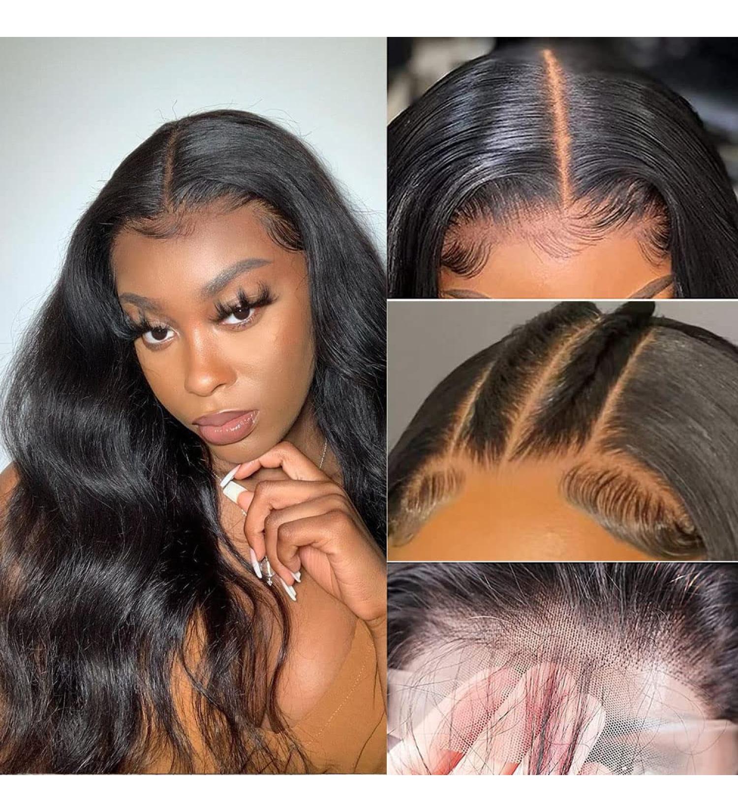 Engiva 4x4 HD Lace Body Wave Wig - 100% Brazilian Virgin Human Hair, Pre Plucked, 20 Inch - Buy Online on GoSupps.com