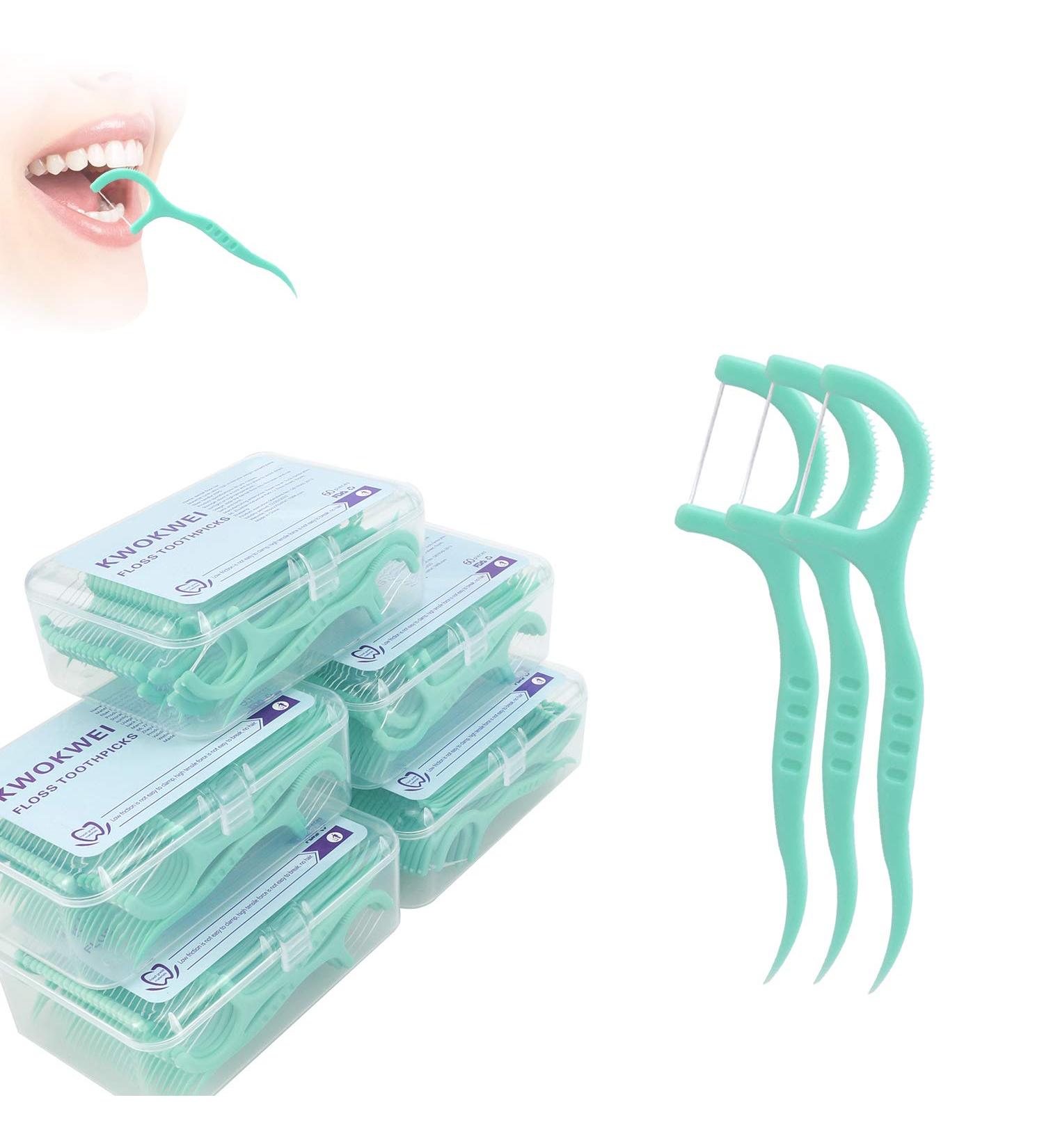 Kwokwei 300-Piece Toothpicks Set with Plastic Handle Essential Dental Flicks for Families & Hotels Travel-Friendly Tooth Picks - Buy Online on GoSupps.com