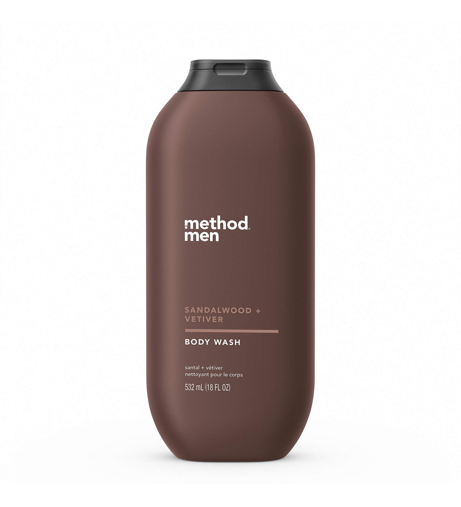 Method Men Sandalwood + Vetiver Body Wash - Paraben and Phthalate Free - 18 fl oz - Buy Online on GoSupps.com