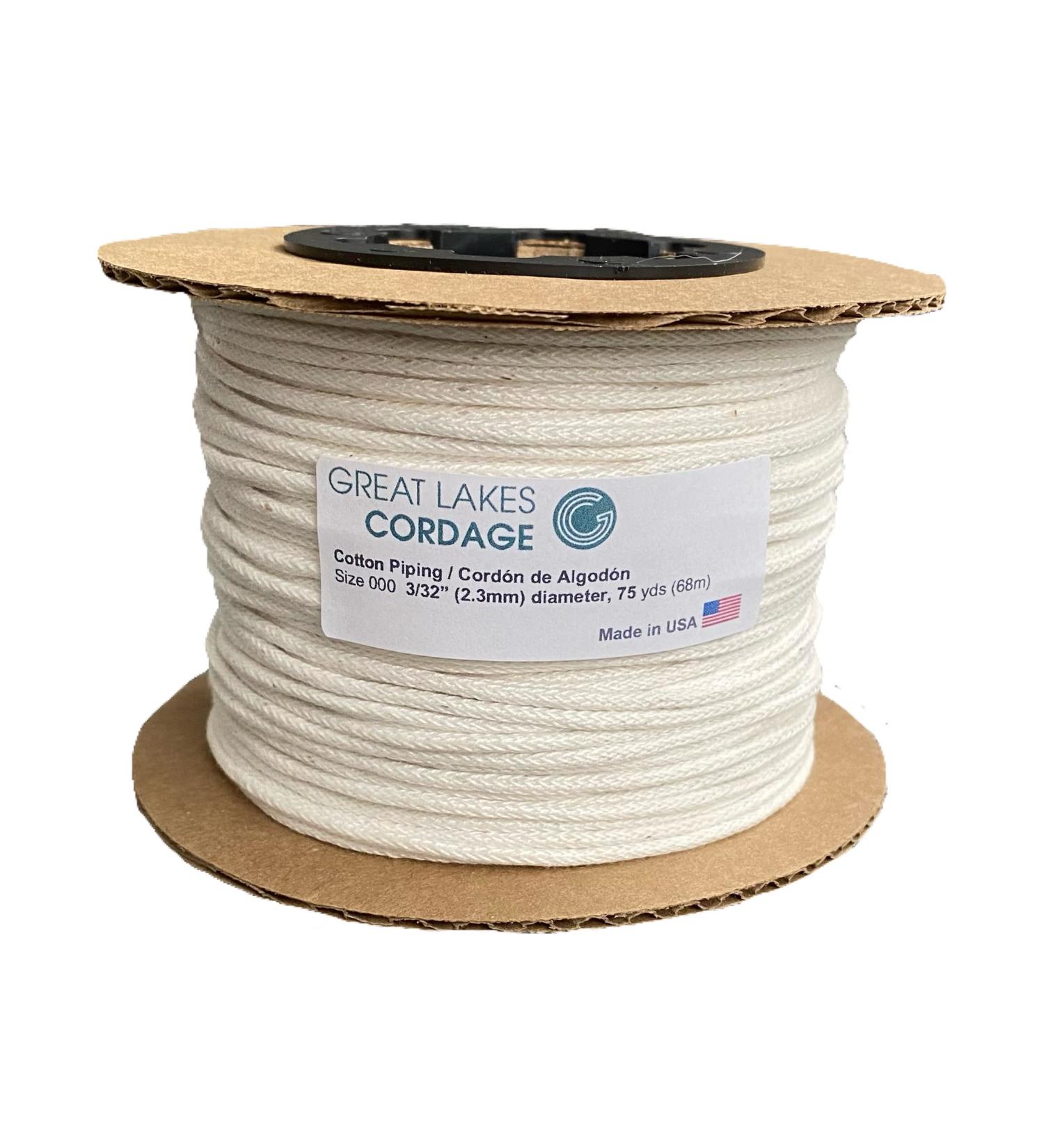 Cotton Piping Cord Size 000 (3/32) - 75 Yards | High-Quality Cotton Piping for Sewing Projects - Buy Online on GoSupps.com