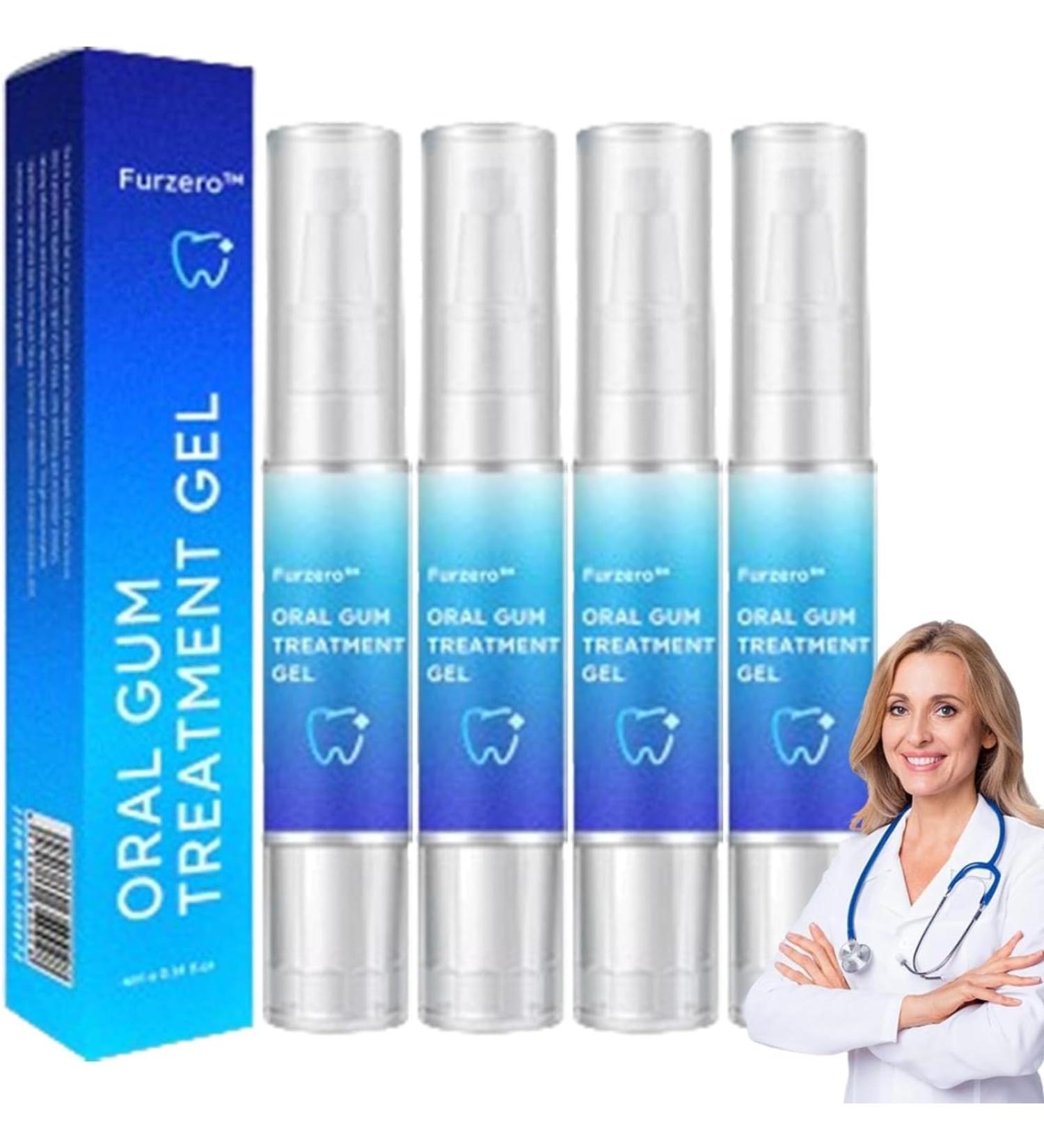 Furzero Oral Gum Treatment Gel Dentizen Gum Therapy Gel Furzero Gum Therapy Gel Gum Shield Therapy Gel Furzero Teeth Whitening Repair Regrowth Gel (4pcs) - Buy Online on GoSupps.com