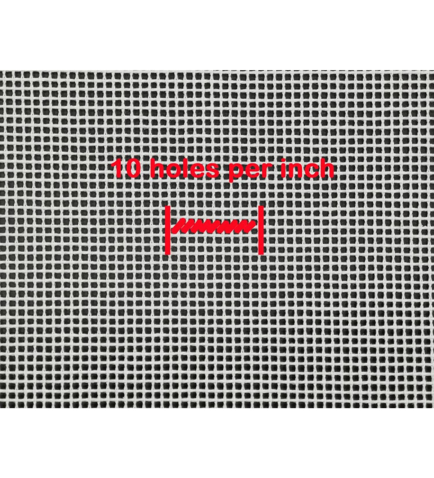 Interlock Blank Needlepoint Canvas 10 Mesh (10 ct.) White 17.5" X 20"