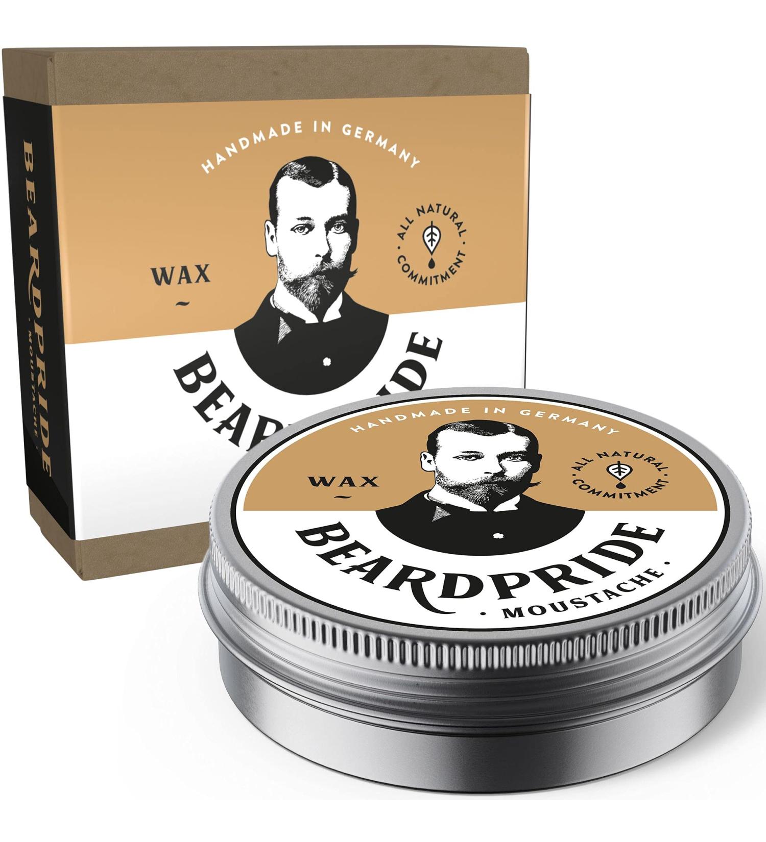 Beardpride Bartwachs - Original Beard Wax for Men | Beeswax Mustache & Beard Styling | Perfect Gift (55g) - Buy Online on GoSupps.com