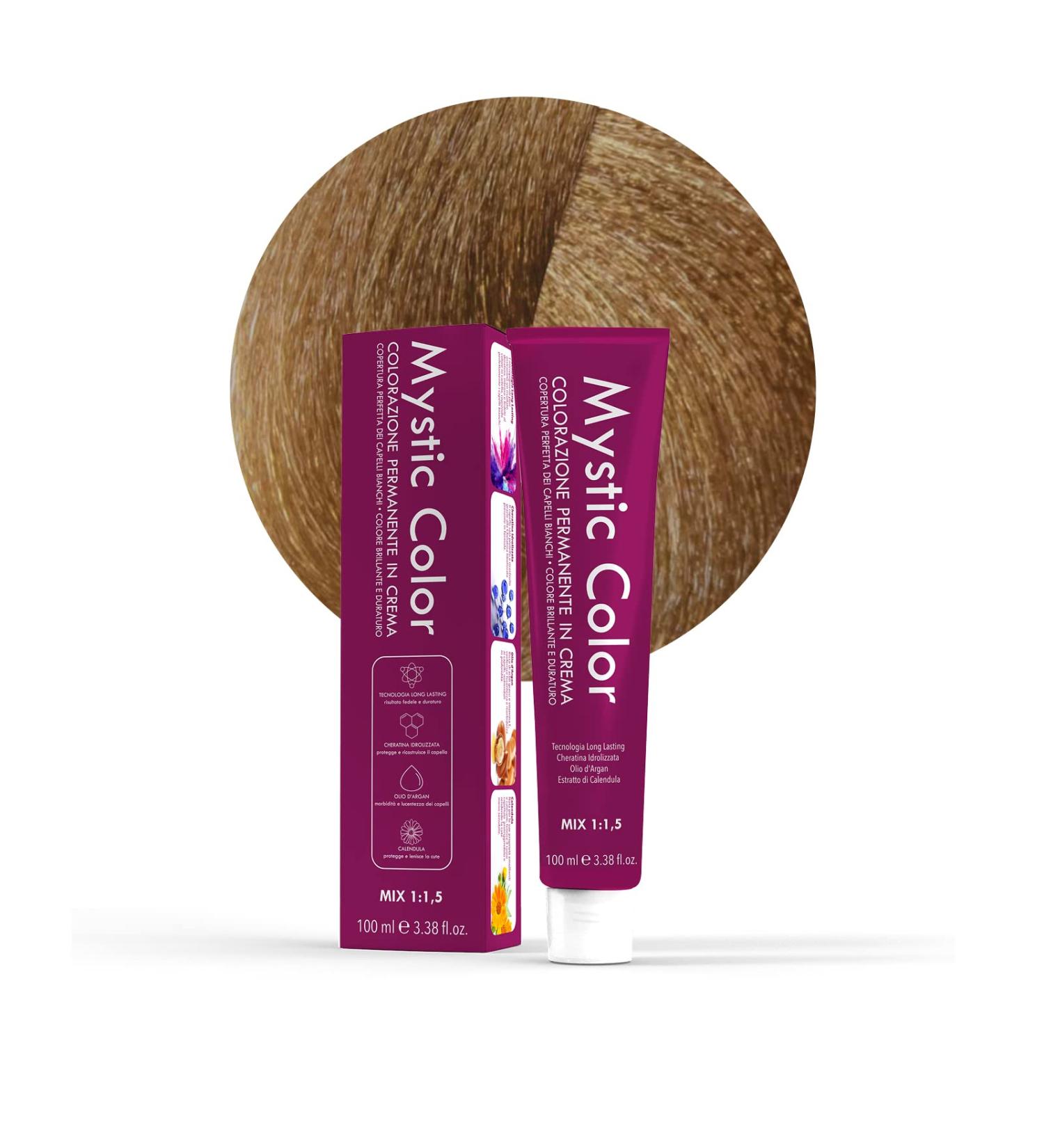 Mystic Color Hair Color Formula Enriched with Argan Oil and Calendula Long-Lasting Permanent Coloring Cream Light Tobacco Blonde 8.8 100 ml - Buy Online on GoSupps.com