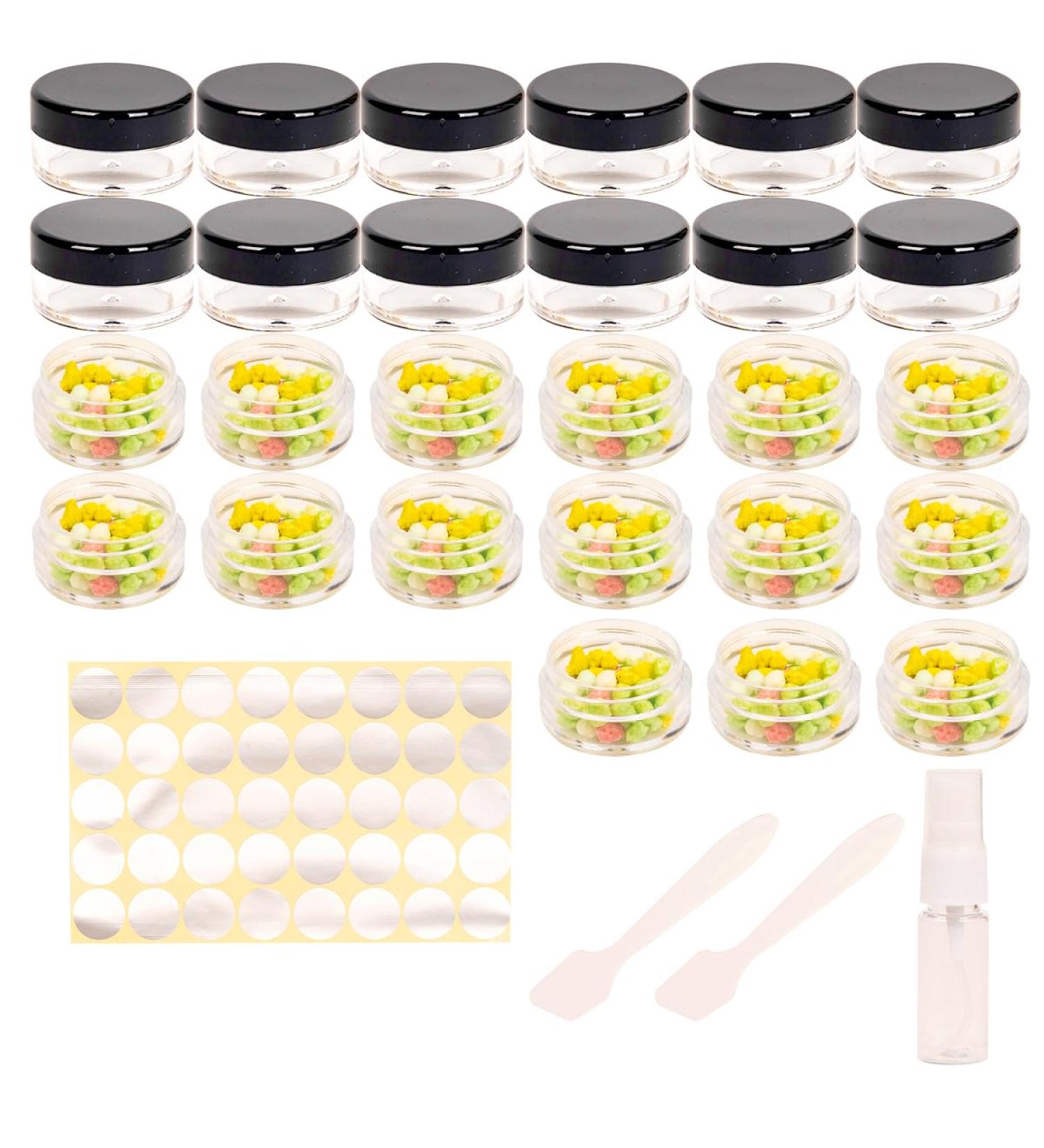 27 Pack Black 5ml Jars with Lids - Empty Lip Balm & Cream Jars for DIY - Ideal for Travel & Storage - Buy Online on GoSupps.com