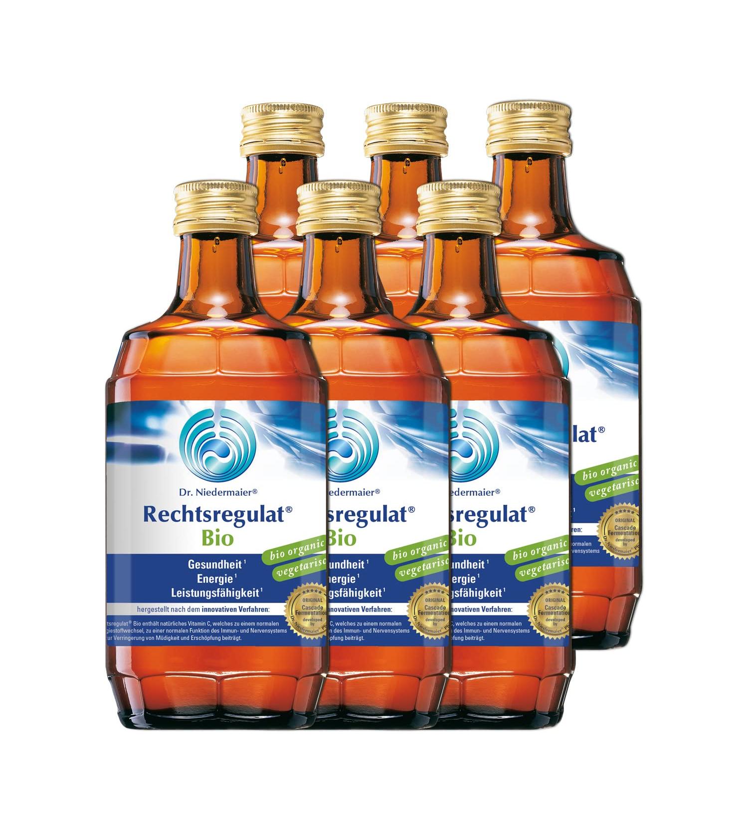 Dr. Niedermaier Rechtsregulat Bio I - Natural Vitamin C & Fermented Enzymes for Immune Support | 6x350ml (6 Pack) - Purely Plant-Based - Buy Online on GoSupps.com