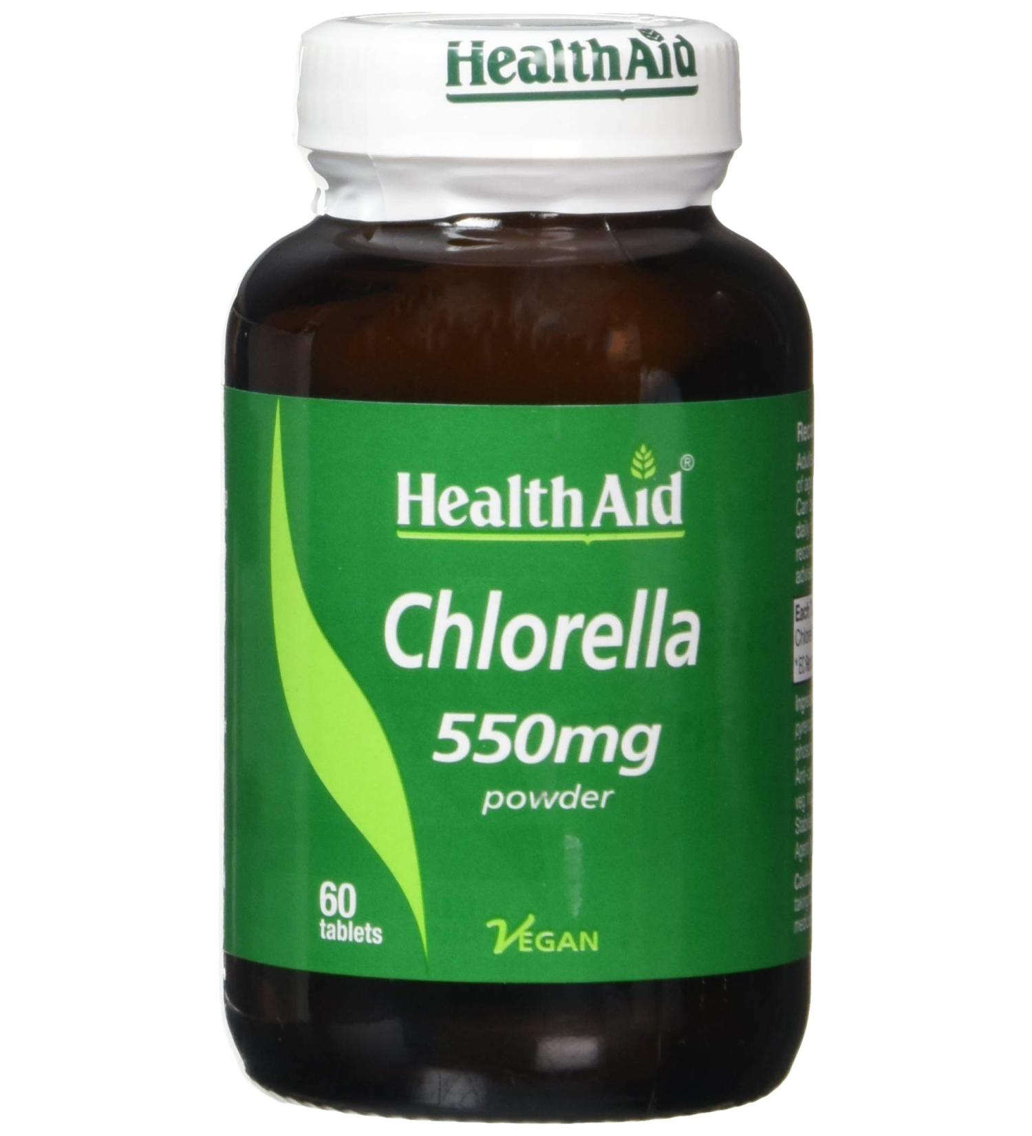 HealthAid Chlorella 550mg 60 Tablets - Natural Detox and Immune Support - Buy Online on GoSupps.com