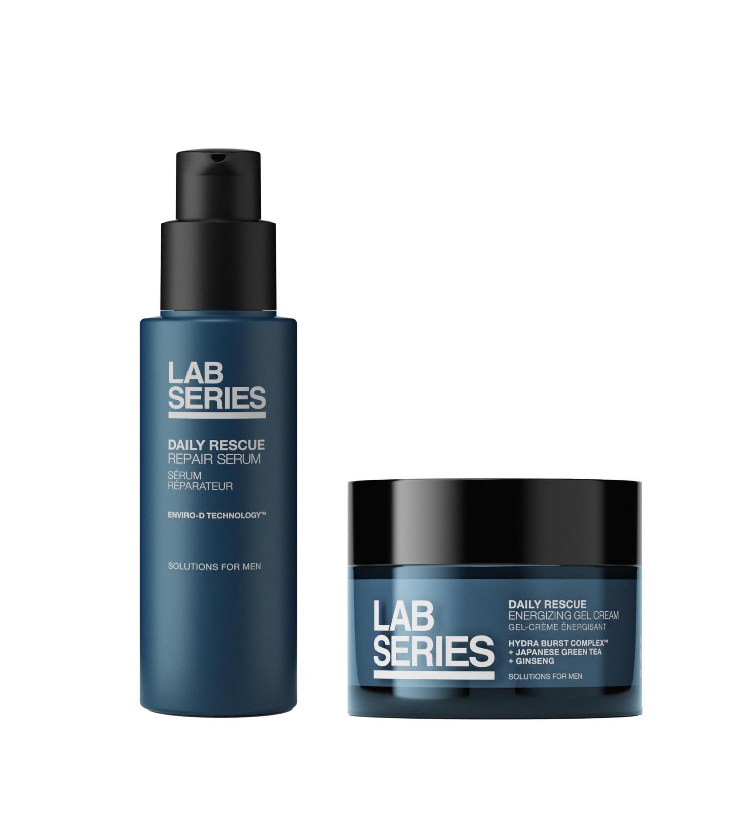 Lab Series Men's Hydrating Skin Care Set - Daily Rescue Bundle Set- Moisturizer Gel Cream 1.7 Fl Oz & Men's Repair Face Serum 1.7 Fl Oz  - Buy Online on GoSupps.com