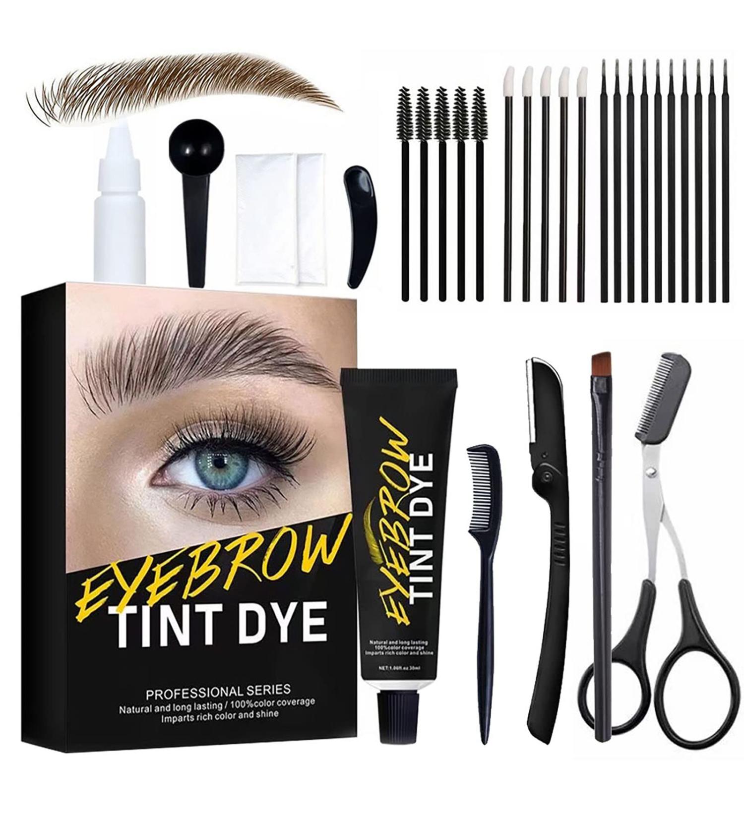 Maroon Eyebrow & Eyelash Color Kit for Salon & Home Use - Long-lasting Tint for Perfect Results - Buy Online on GoSupps.com