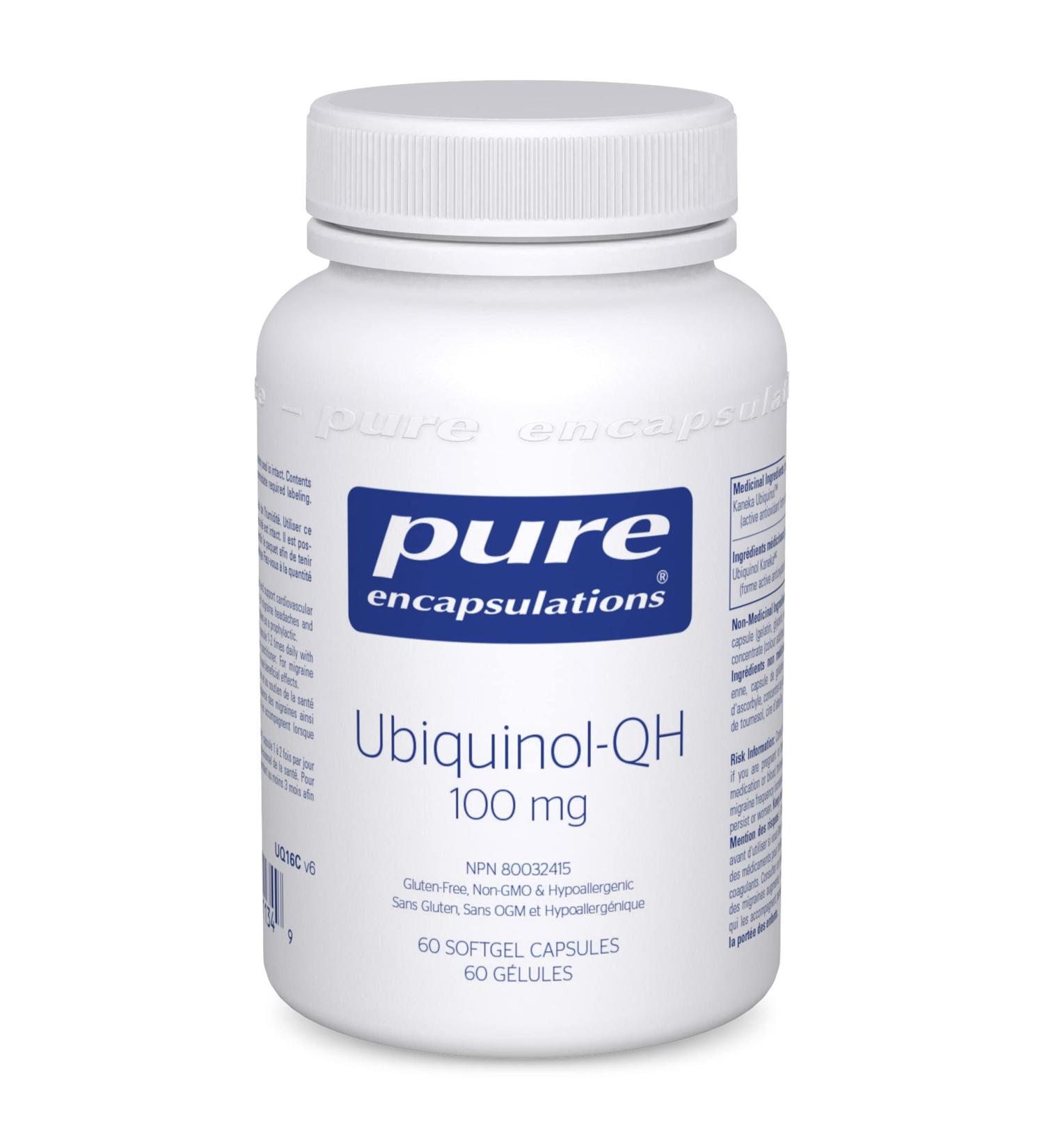 Pure Encapsulations Ubiquinol-QH 100 mg | Form of CoQ10 Supports Heart Health* | 60 Capsules - Buy Online on GoSupps.com