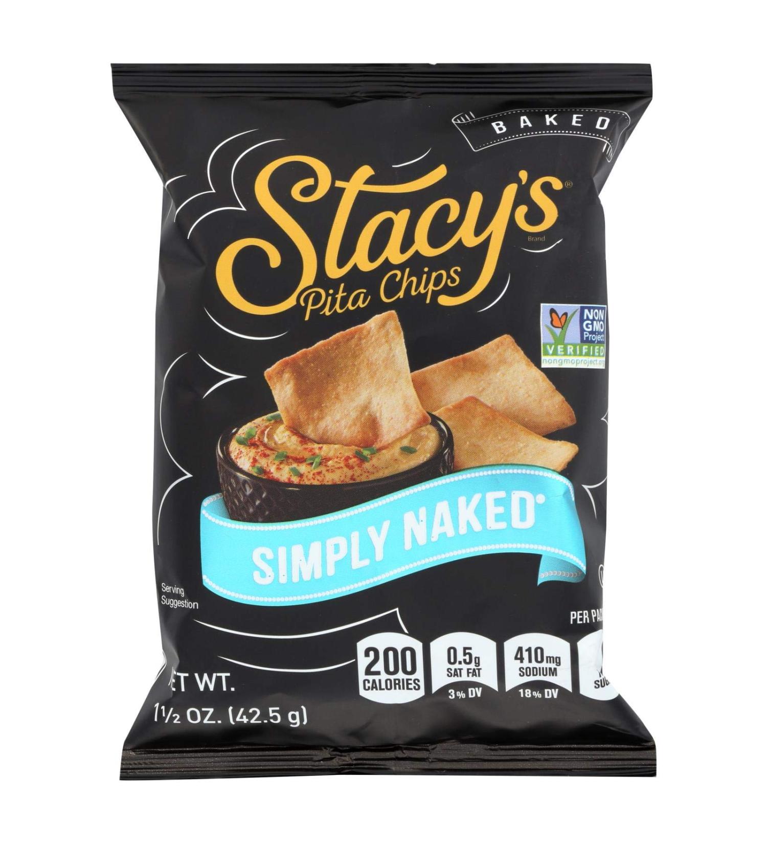 Stacy's Pita Chips, Simply Naked, 1.5-Ounce Bags (Pack of 24)24 Salted 1.5 Ounce (Pack of 24)