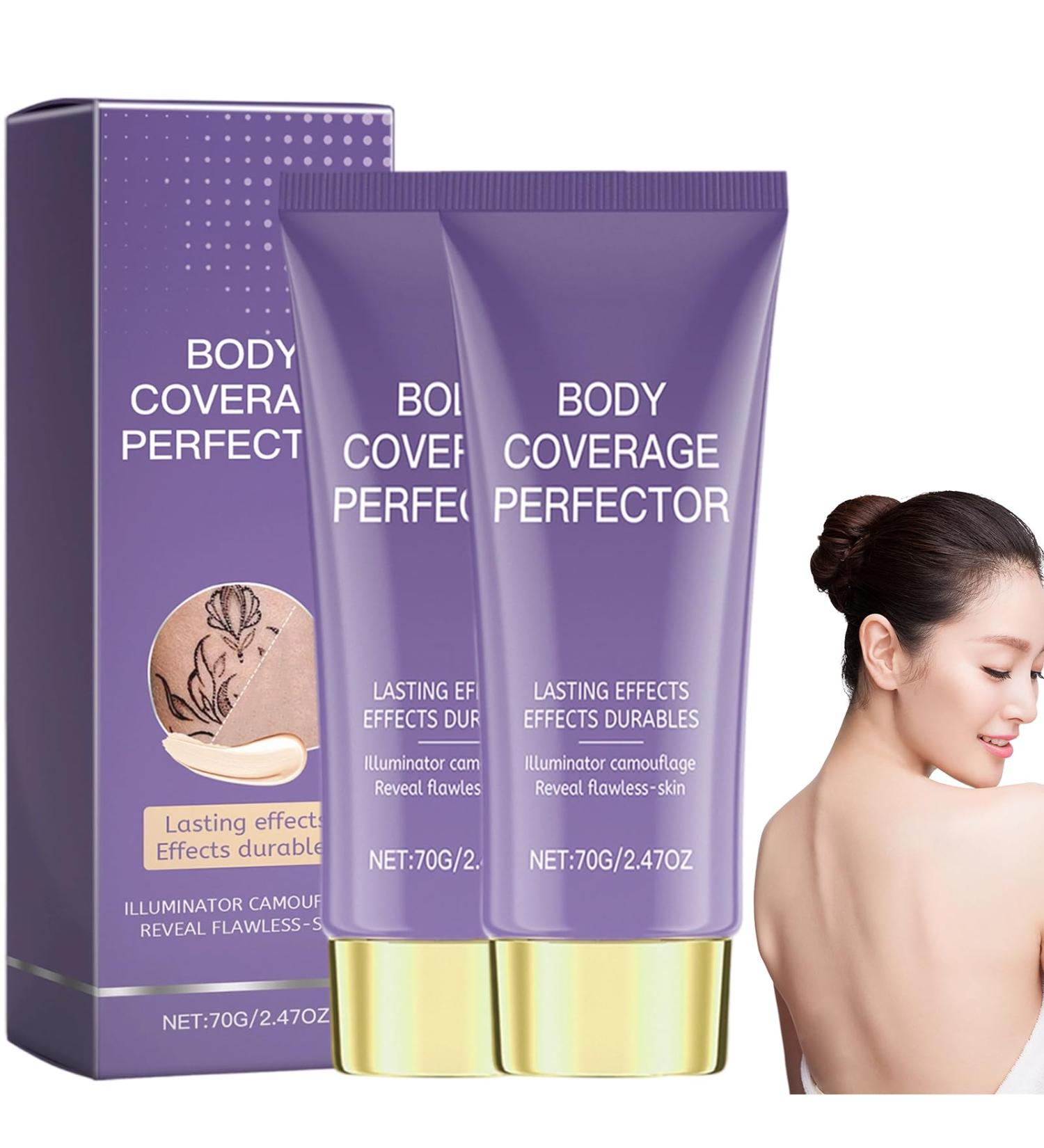 Lot de 2 correcteurs de maquillage pour le corps - 70 g - Imperm able - Correcteur - Couverture contre les cicatrices - Couvrir les varices le maquillage des jambes - Imperm able sans transfert - Buy Online on GoSupps.com