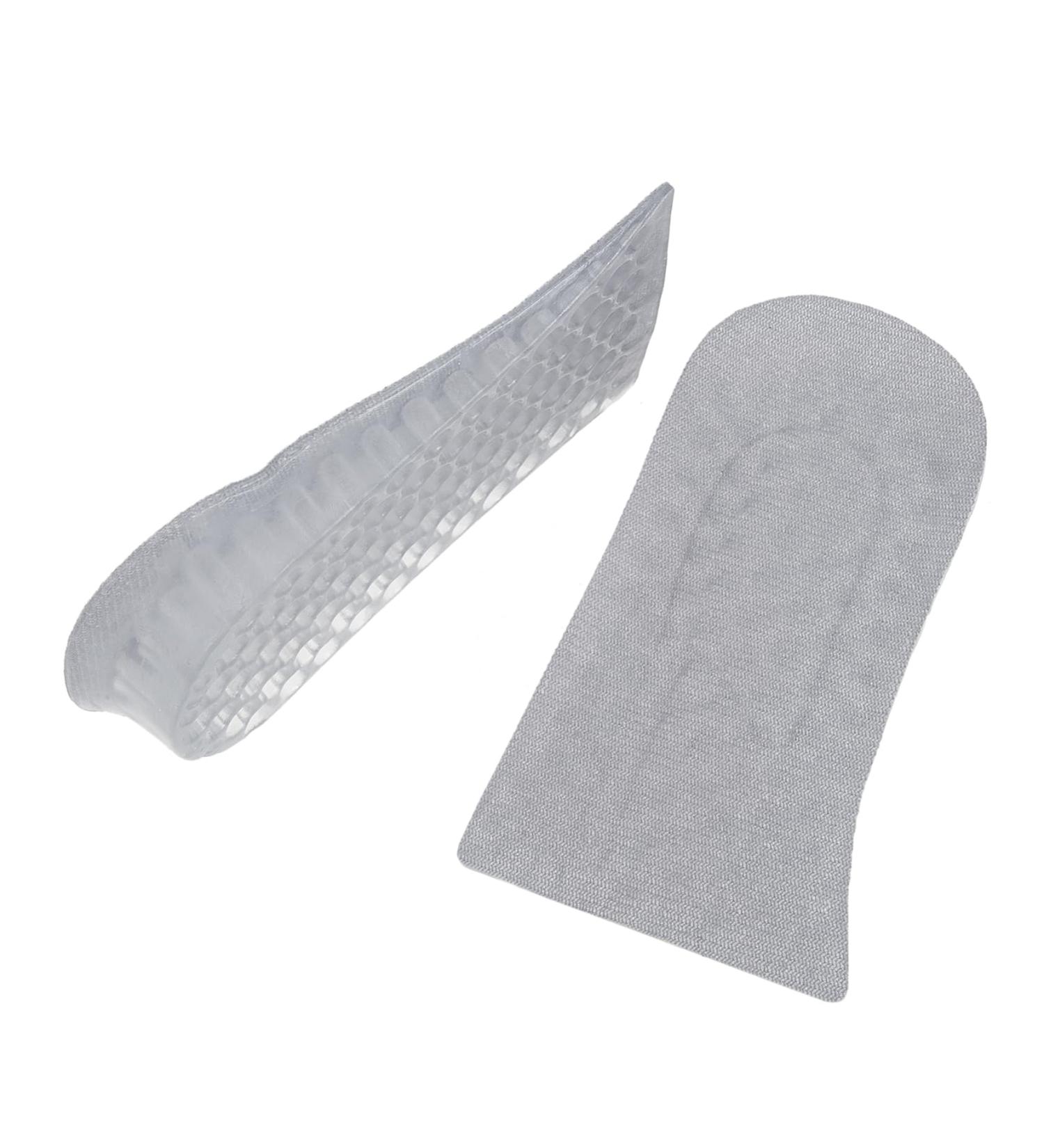 NOLITOY Height Increasing Insoles - 2 Pairs Silicone Inserts for Shock Absorption - Grey 12.5x6.8CM - Comfortable Shoe Pads for All-Day Lift - Buy Online on GoSupps.com