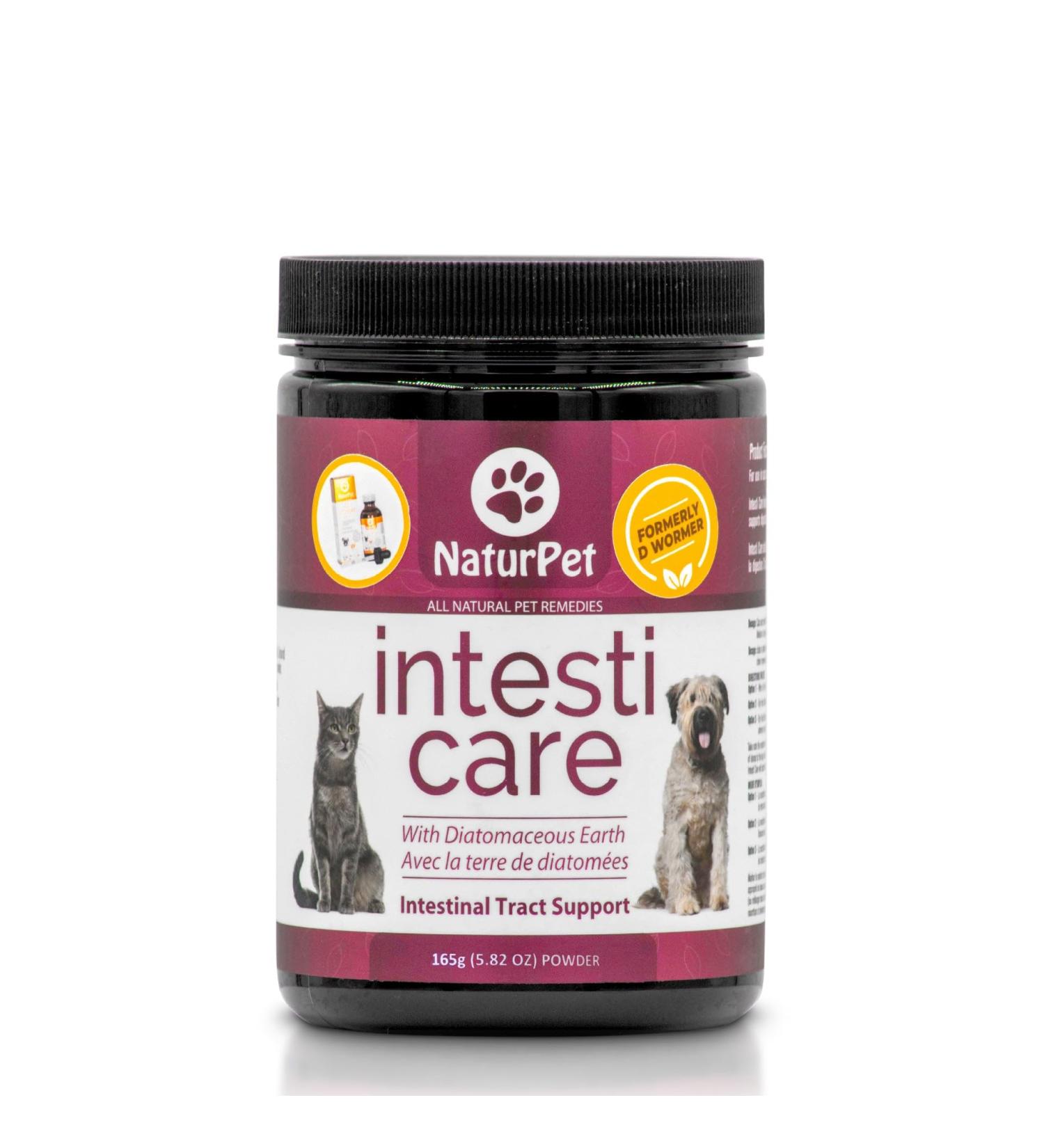 NaturPet Intesti Care for Dogs & Cats | Natural Alternative to Chemical Wormers | Promotes a Healthy intestinal Tract | Contains Diatomaceous Earth | 165g - Buy Online on GoSupps.com