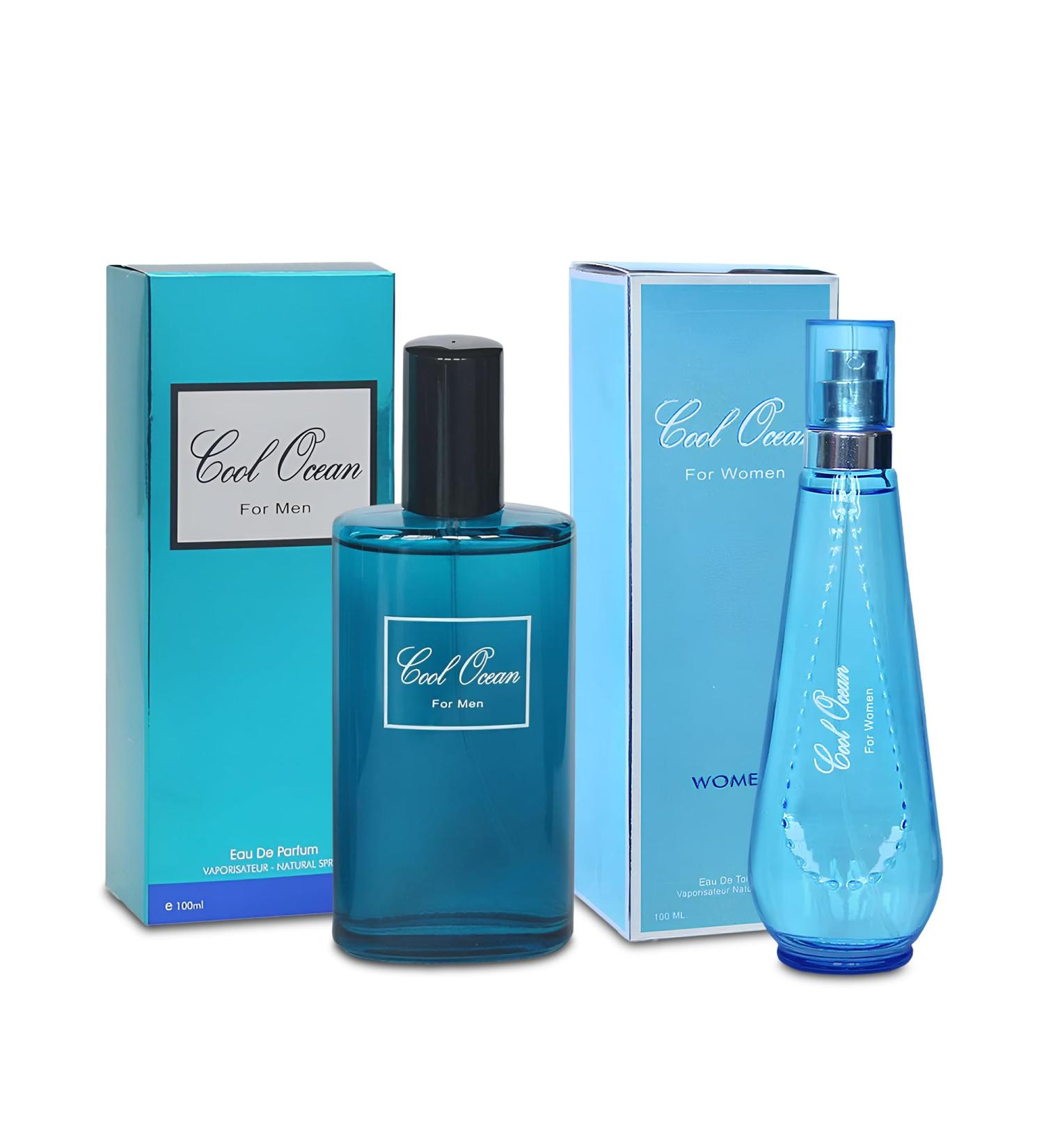 Cool Ocean Couple Set Perfume for Women/Men Eau De Parfum - Amber Floral Jasmine Bourbon Vanilla & Woods Oriental-Floral Women/Men Cologne with a Modern Twist Elegant 100ml Bottle for Best Gift - Buy Online on GoSupps.com