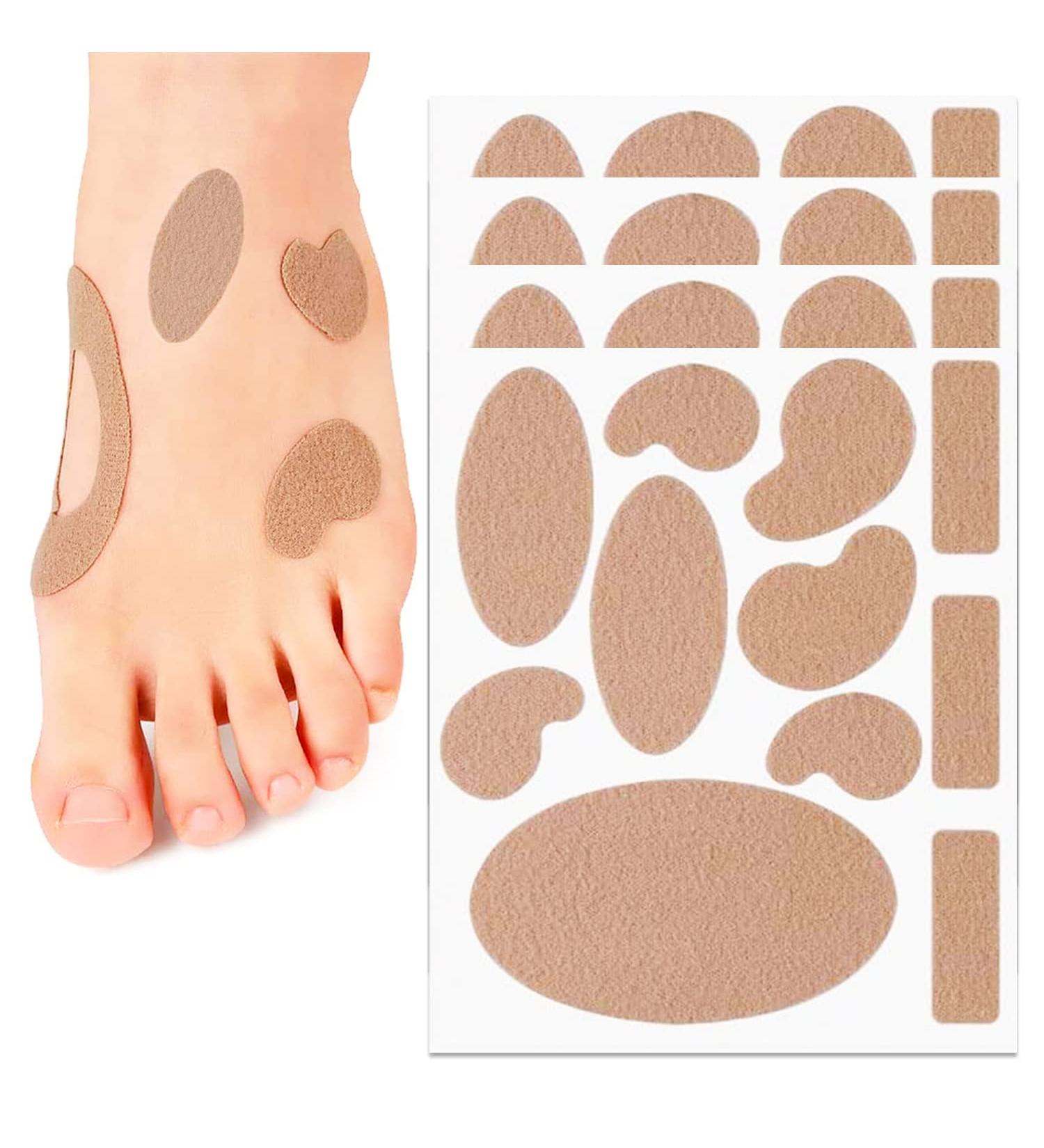 44 Pcs Moleskin Adhesive Pads - Flannel Pads for Skin Blister Prevention (Complexion) - Buy Online on GoSupps.com