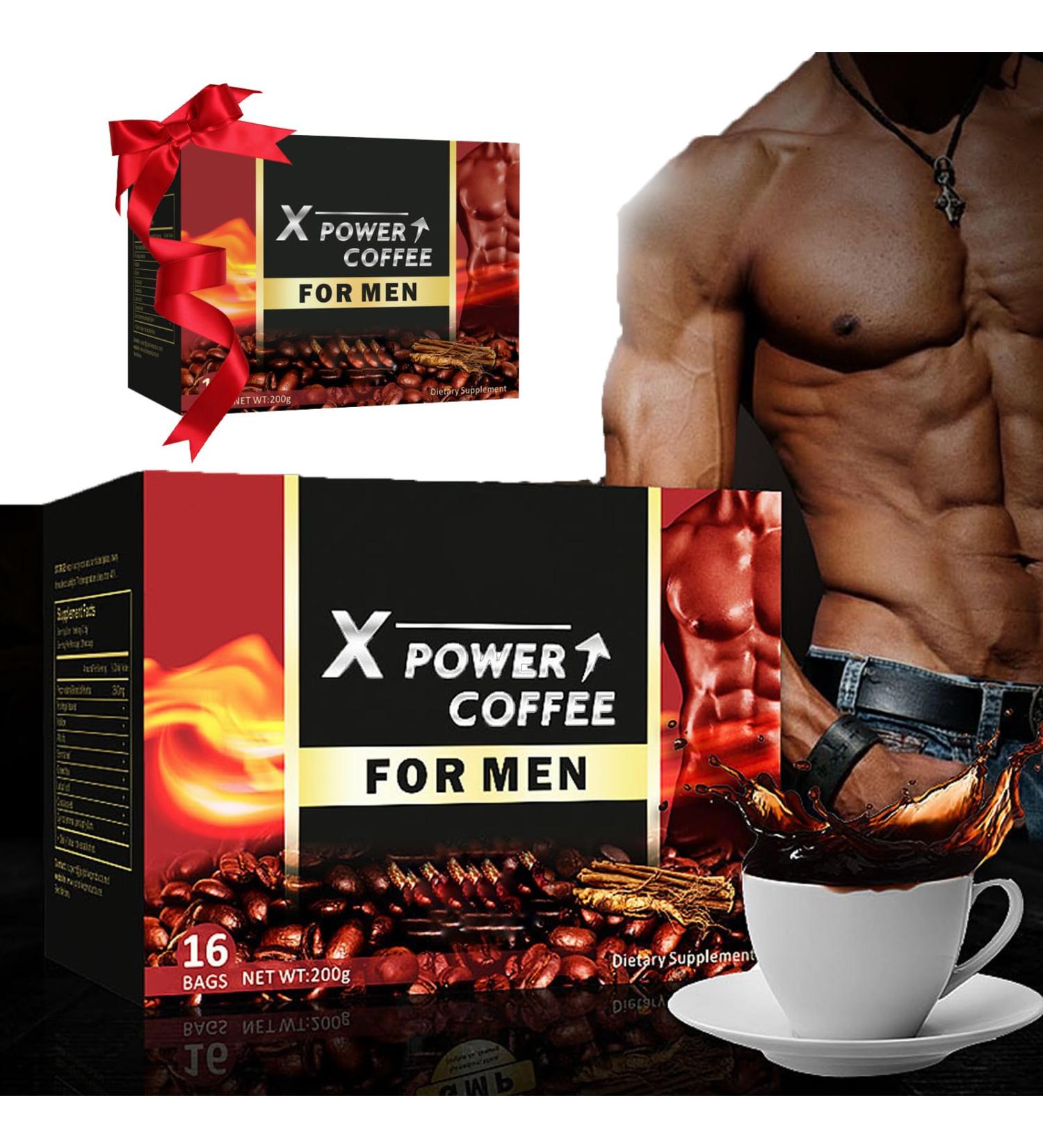 X Power Coffee X-Power Coffee for Men Maca Coffee for Men X Power Coffee for Men Ginseng Maca X Power Coffee for Men Herbal Supplement Coffee Energy Maca Instant Coffee for Men (1 BOX) - Buy Online on GoSupps.com