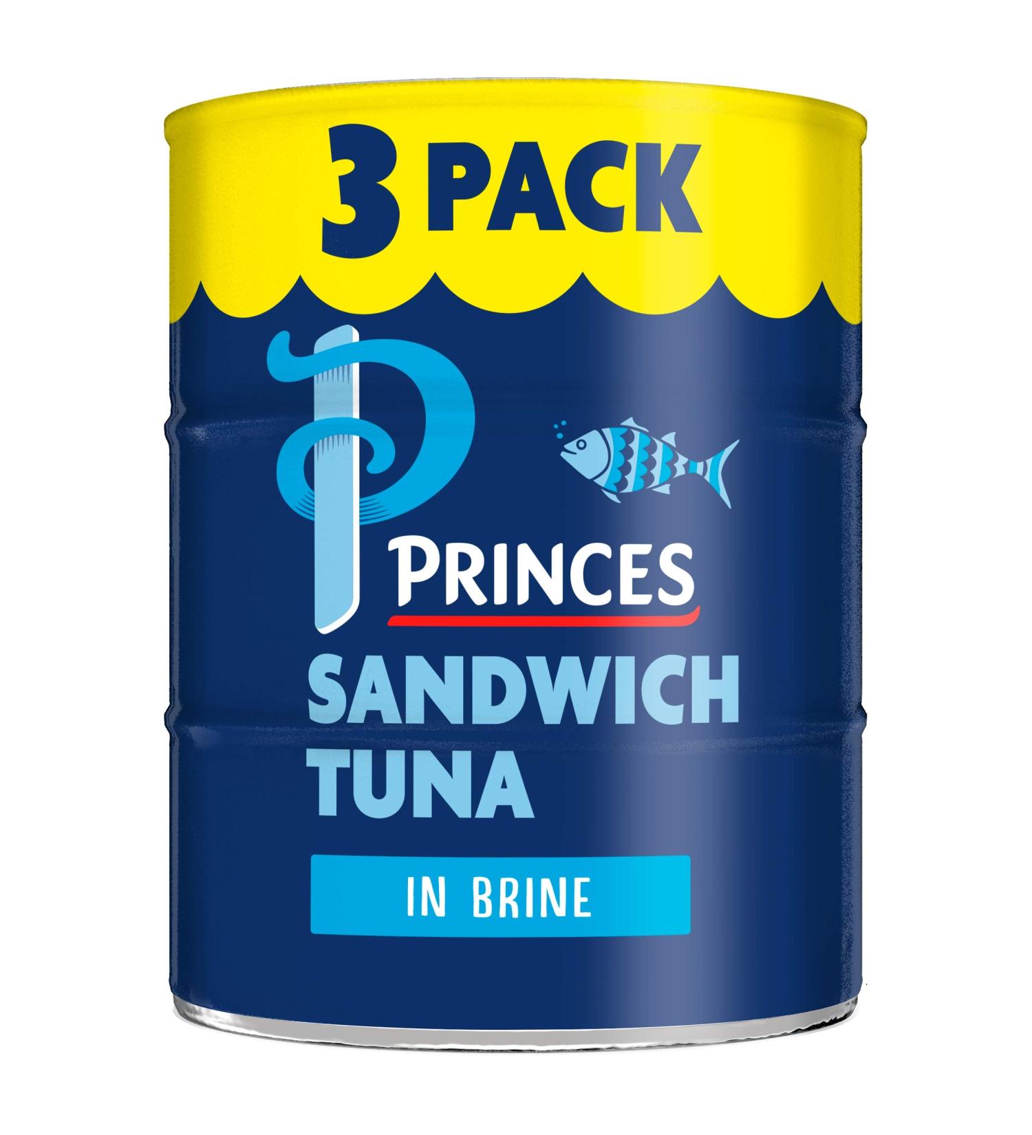 Princes Sandwich Tuna Brine 3x140g - Buy Online on GoSupps.com