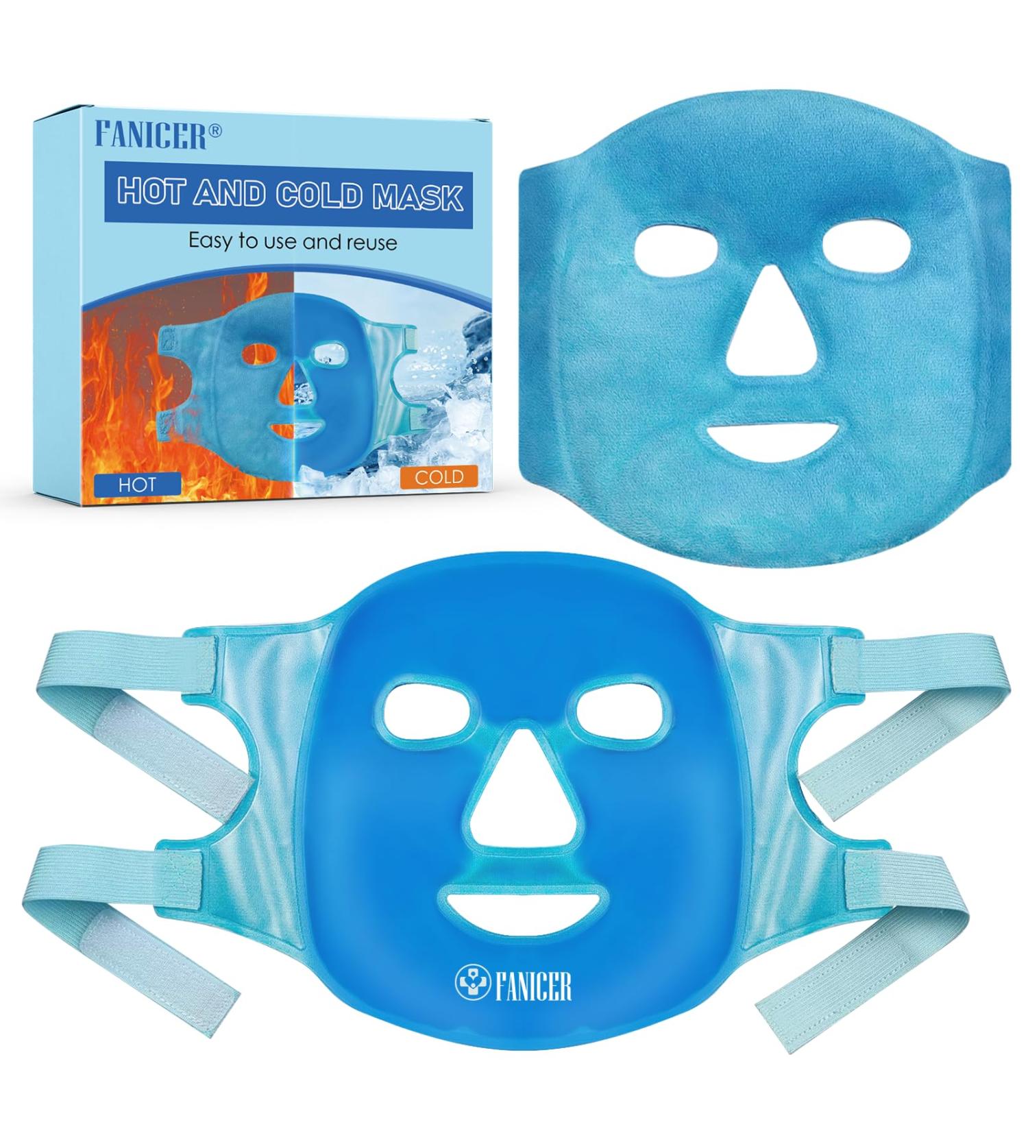 Cooling Face Mask Cold Gel Face Mask Refreshing Mask Hot and Cold Compress for the Face to Relieve Stress Can be used on both sides Reusable - Buy Online on GoSupps.com