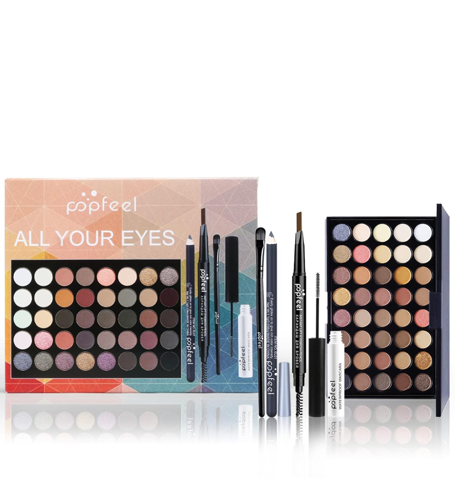 Buy Mknzome 5-Piece Professional Makeup Set - Portable Travel Cosmetic Palette Eyeshadow & Lip Gloss Gift Set - Perfect Christmas Gift! - Buy Online on GoSupps.com