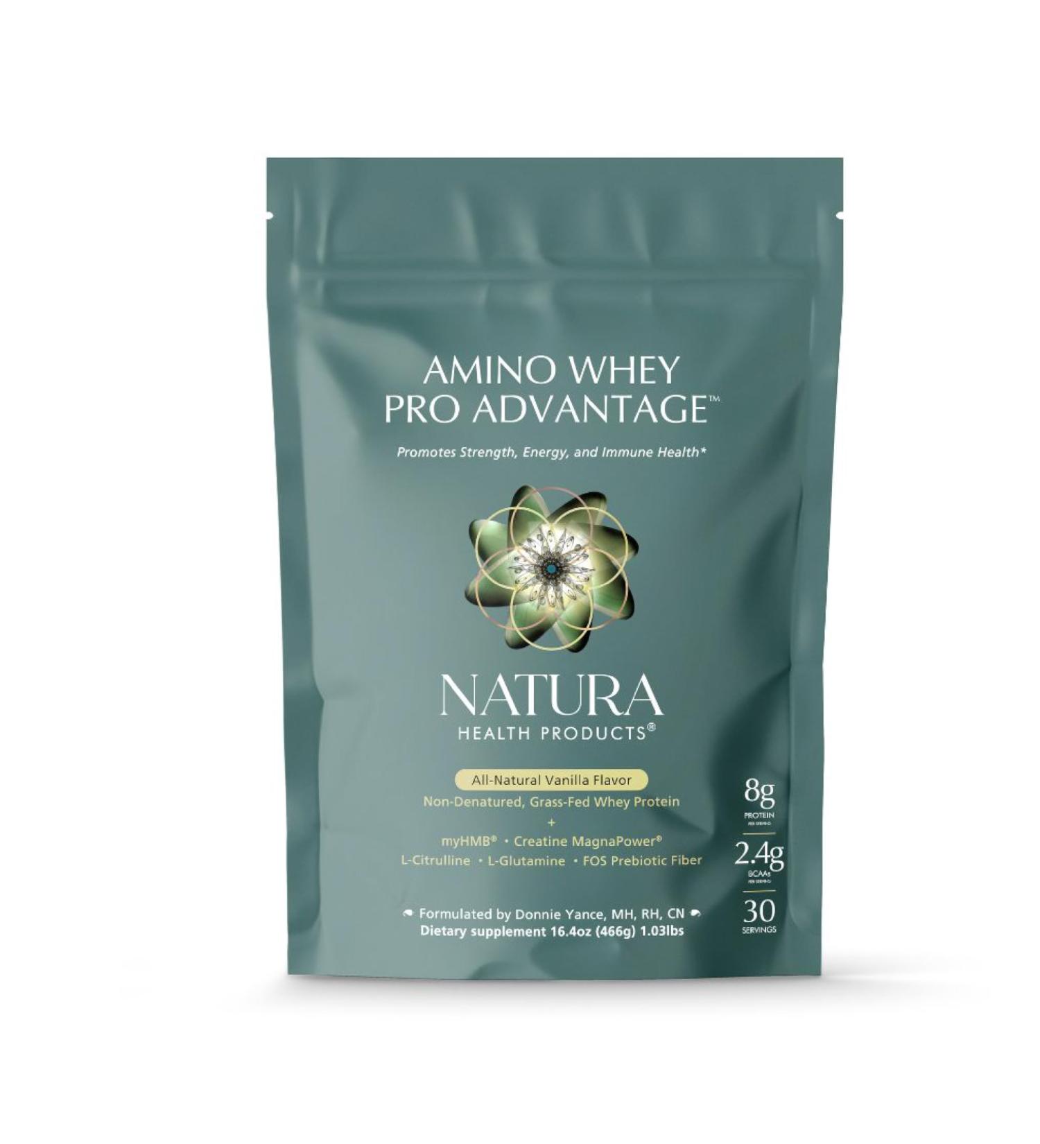 Amino Whey Pro Advantage™ - Grass-Fed Whey Protein with HMB & Creatine | 8g Protein per Scoop | 30 Servings - Natura Health Products - Buy Online on GoSupps.com