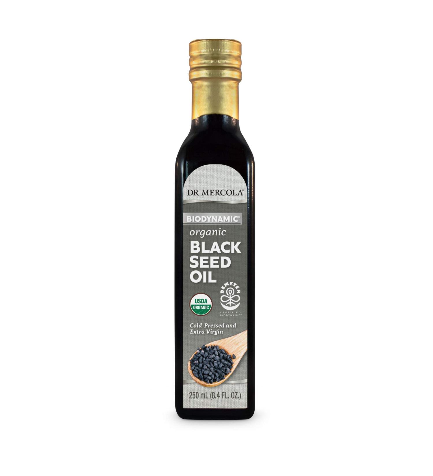 Dr. Mercola Organic Black Seed Oil 8.4 fl oz - Biodynamic & Pure - Buy Online on GoSupps.com