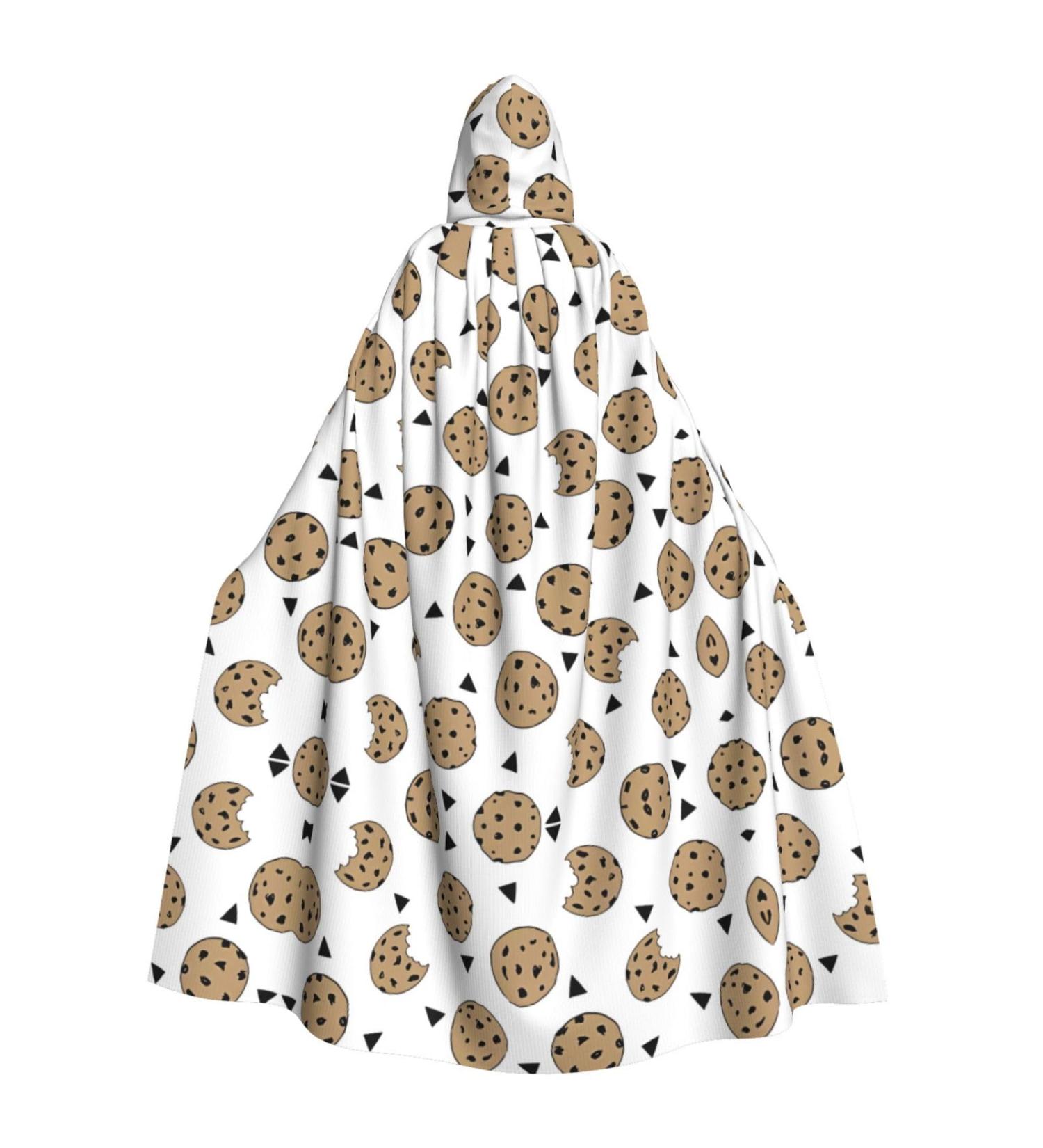 YYHHAOFA Halloween Adult Hooded Cloak - Cosplay Party Costume for Men and Women Cookies Food Chocolate Chip Biscuits Cookies Food Chocolate Chip Biscuits One size - Buy Online on GoSupps.com