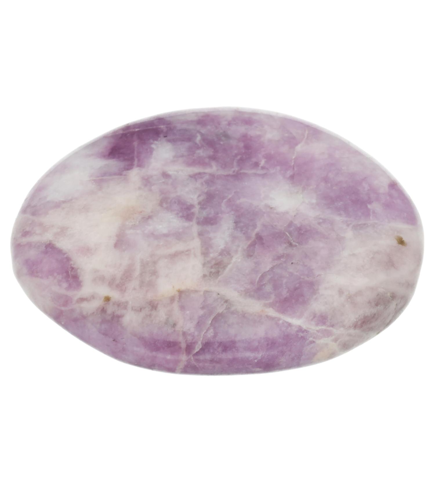 Lepidolite disc stone | Palm stone | High-quality gemstone Lebensquelle Plus