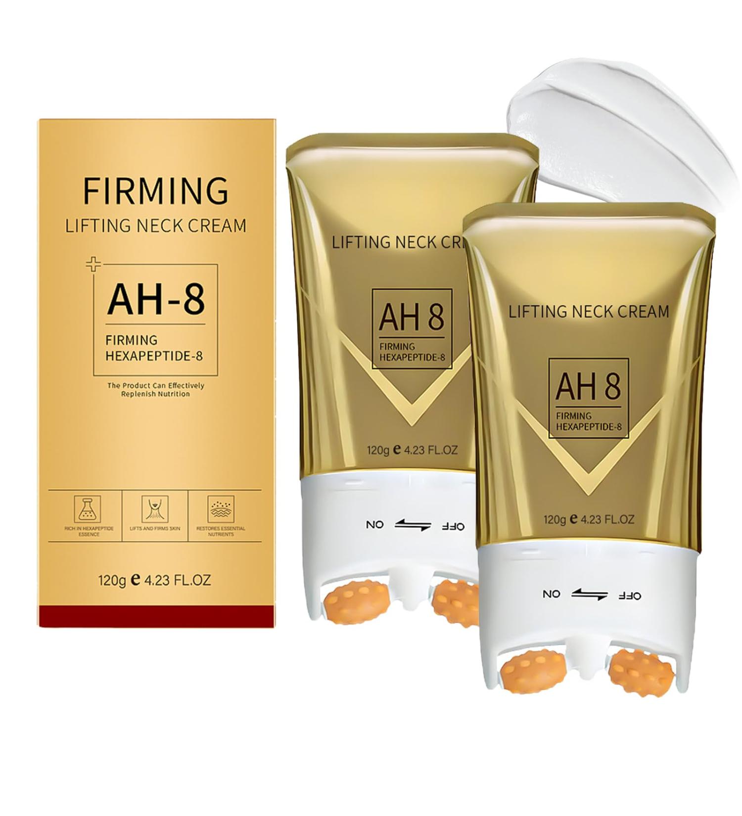 Firming Neck Cream AH-8 Firming Neck Roller Cream Tightening Lotions for Crepey Skin Body Care Comfort Moisturizing Tightening Lotions for Skin Care and Repair (2PCS 4.23 Oz) 2PCS 4.23 Ounce - Buy Online on GoSupps.com