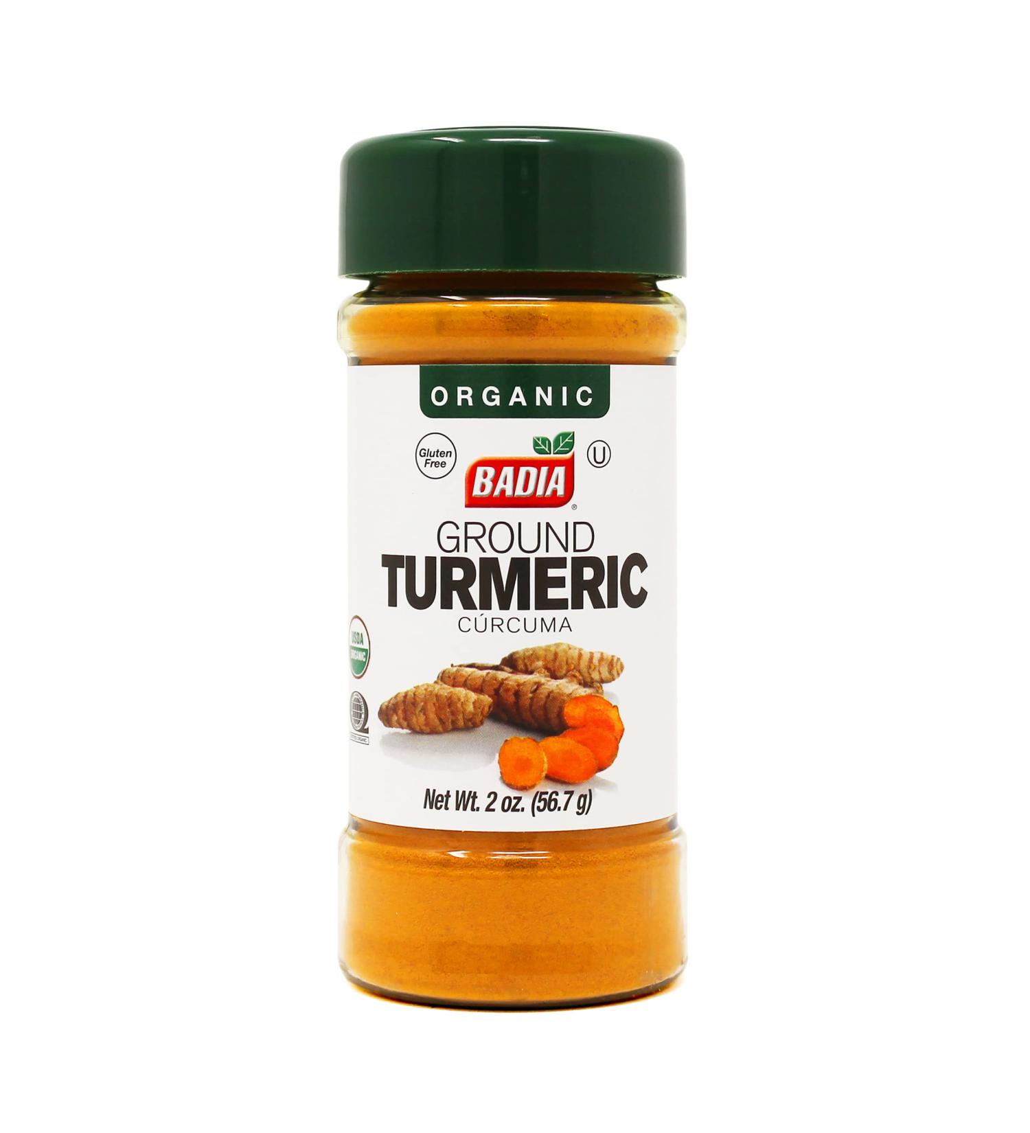 Badia Organic Turmeric 2oz - Pure and Potent Turmeric Powder - Buy Online on GoSupps.com