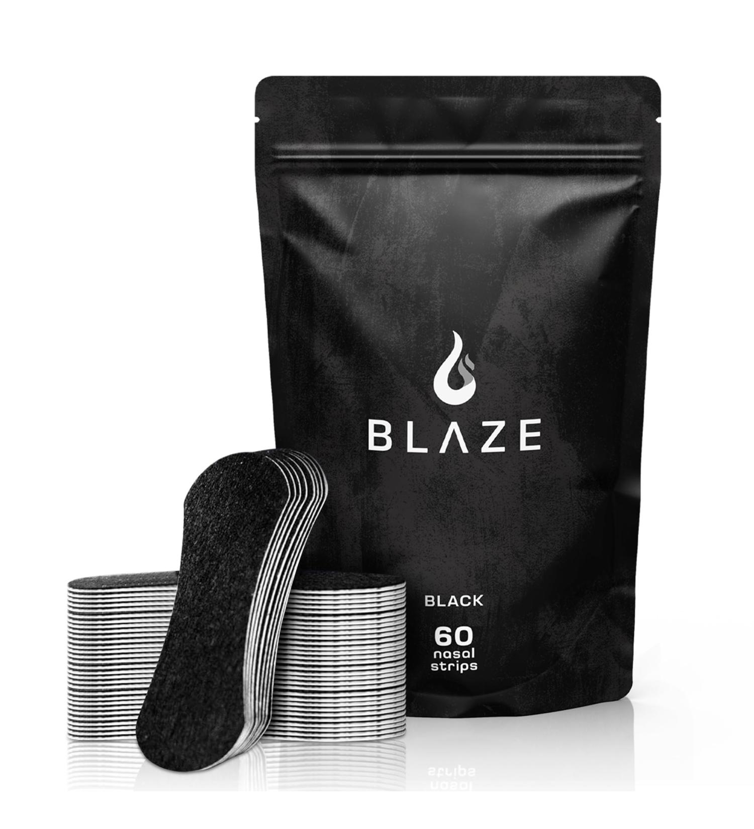 60 Ct Nasal Strips for Snoring - Extra Strength Anti-Snoring Solution & Nasal Congestion Relief - Universal Fit Nose Tape for Sensitive Skin - Black - Buy Online on GoSupps.com
