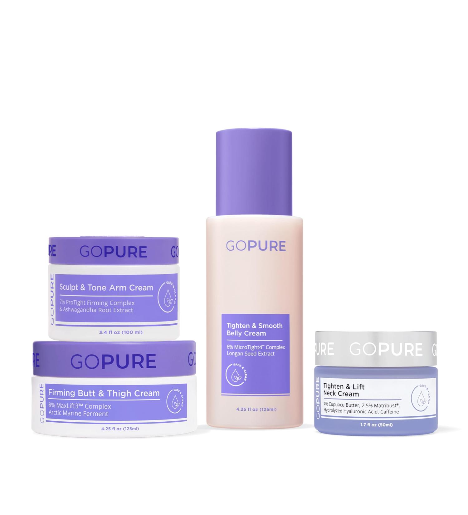 goPure - Body Confidence Set - Neck Butt & Thigh Arm and Belly Cream - Buy Online on GoSupps.com