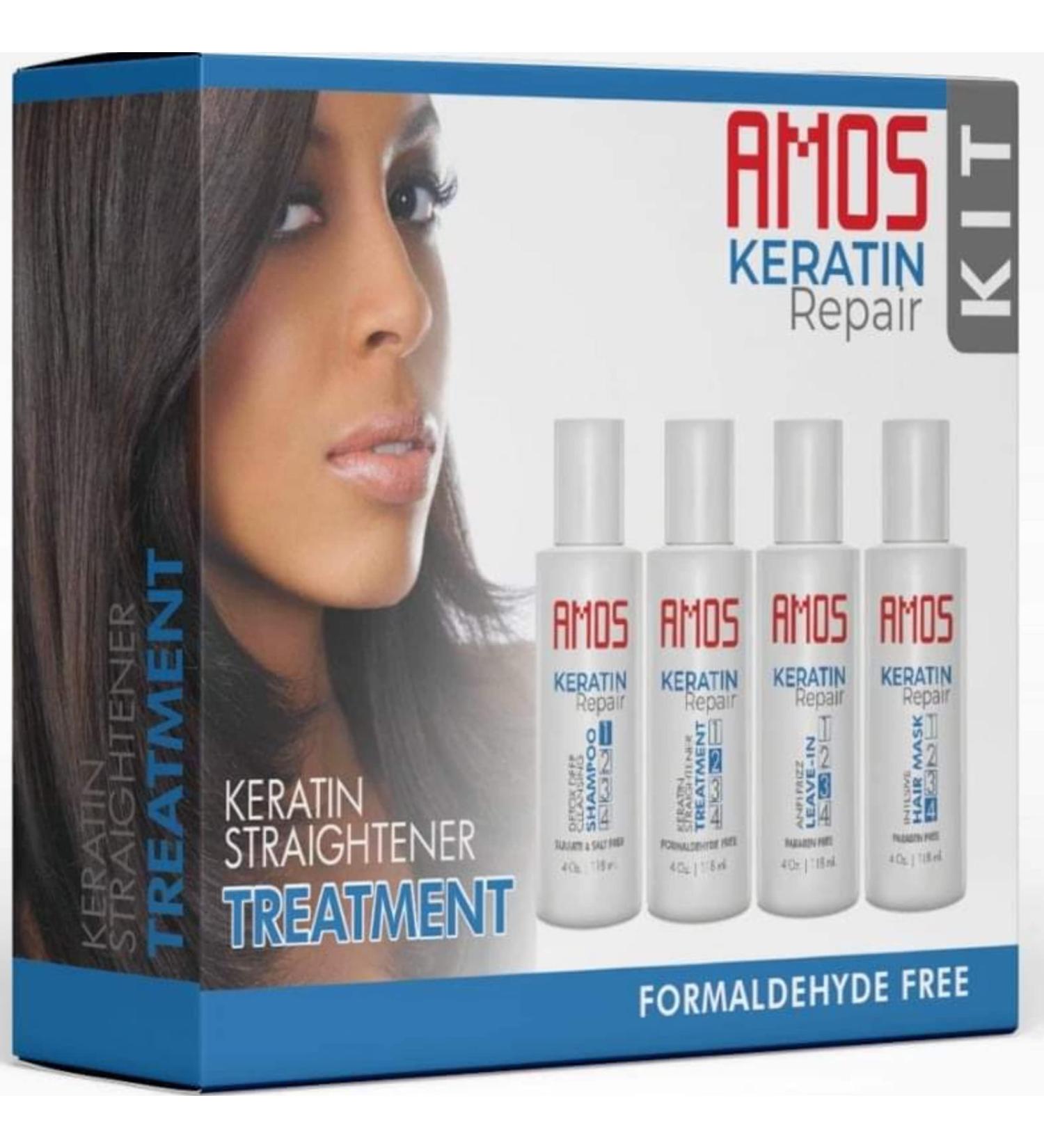 Brazilian Keratin Hair Treatment - 4 Steps for Silky Smooth Hair | Natural Ingredients - 4 Oz (118ml) Free Shipping Worldwide - Buy Online on GoSupps.com