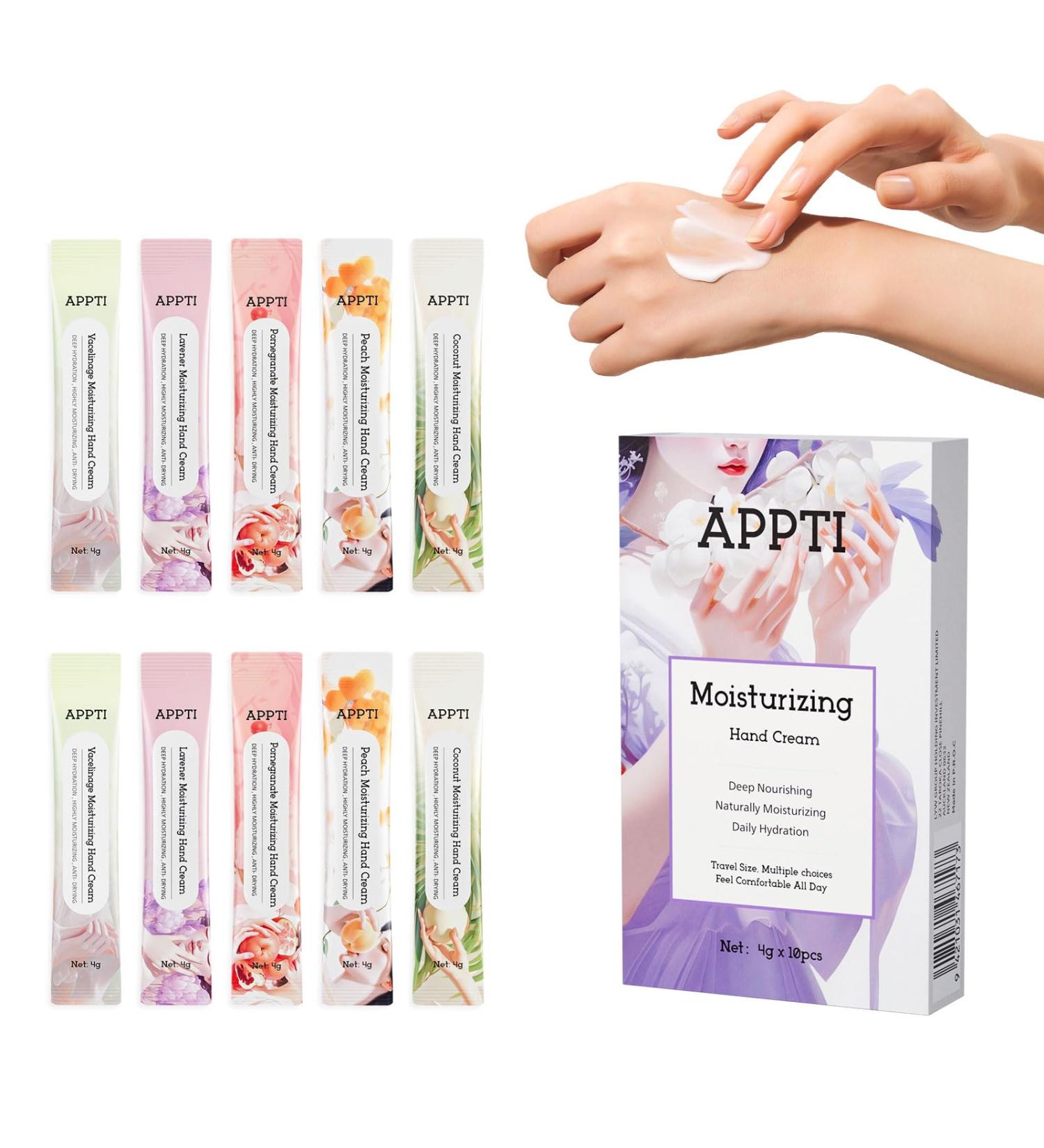 APPTI Moisturizing Hand Cream Day Clean Hand Lotion Travel Size Hand Cream Daily Moisturizing Hand Cream For Dry Hands - Variety Fragrance Pack of 10 Variety(10 pack) - Buy Online on GoSupps.com