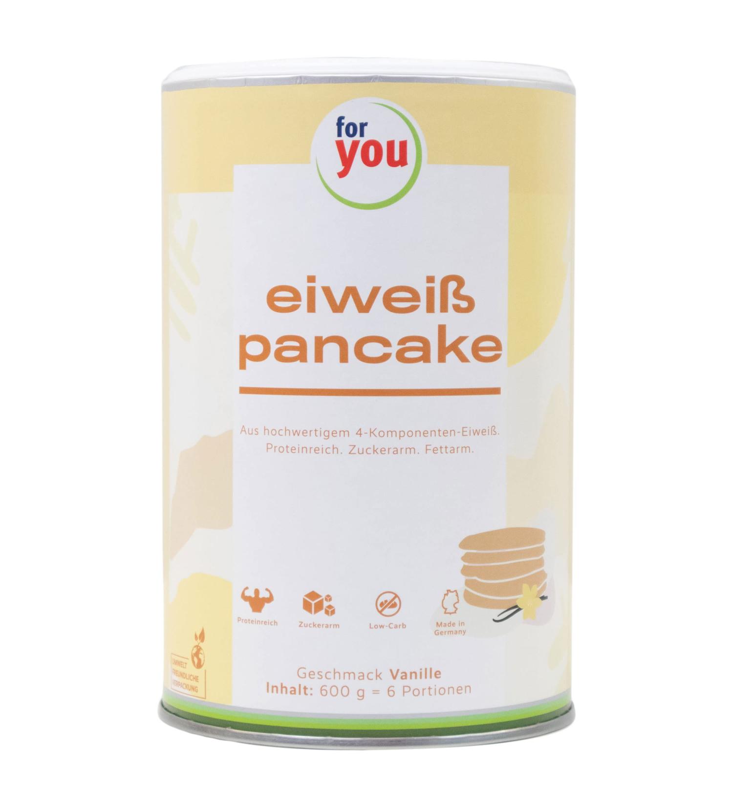Low Carb Protein Pancake Mix - 600g | Whey Milk Egg & Soy Protein | 64g Protein Per Serving - Buy Online on GoSupps.com