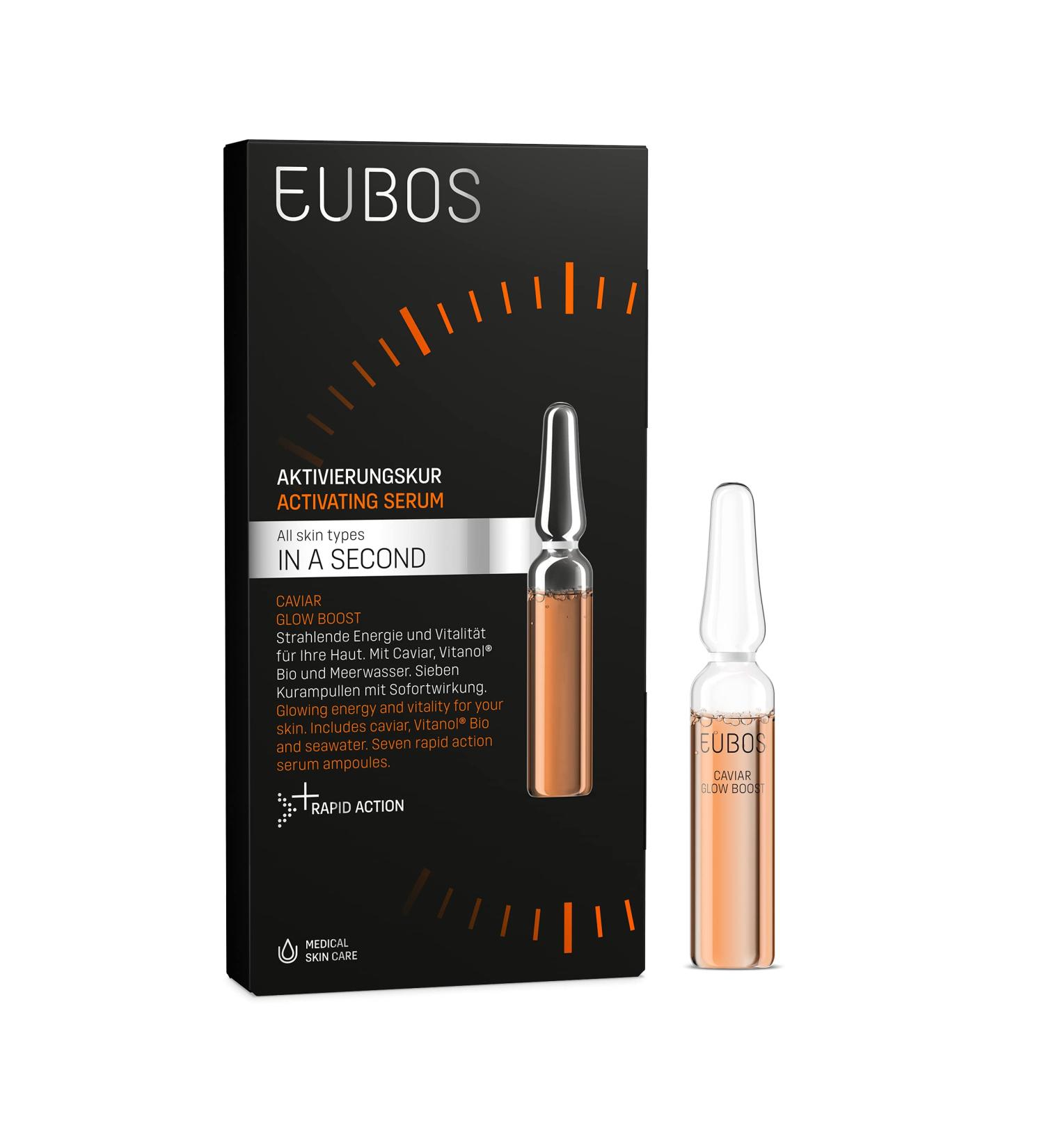 Eubos Caviar Glow Boost Activation Cure | 7x 2ml | Dermatologically Tested for All Skin Types | Regenerate & Strengthen Your Skin - Buy Online on GoSupps.com