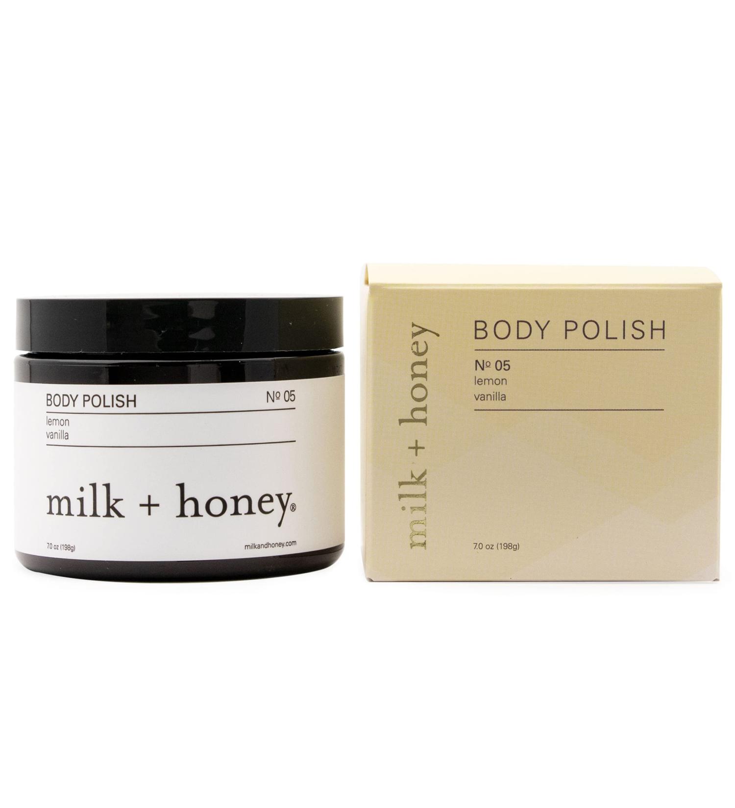 Milk + Honey Exfoliating Body Polish No. 5 - Coconut Vanilla & Lemon | Unisex Body Scrub - 7 oz - International Shipping Available - Buy Online on GoSupps.com
