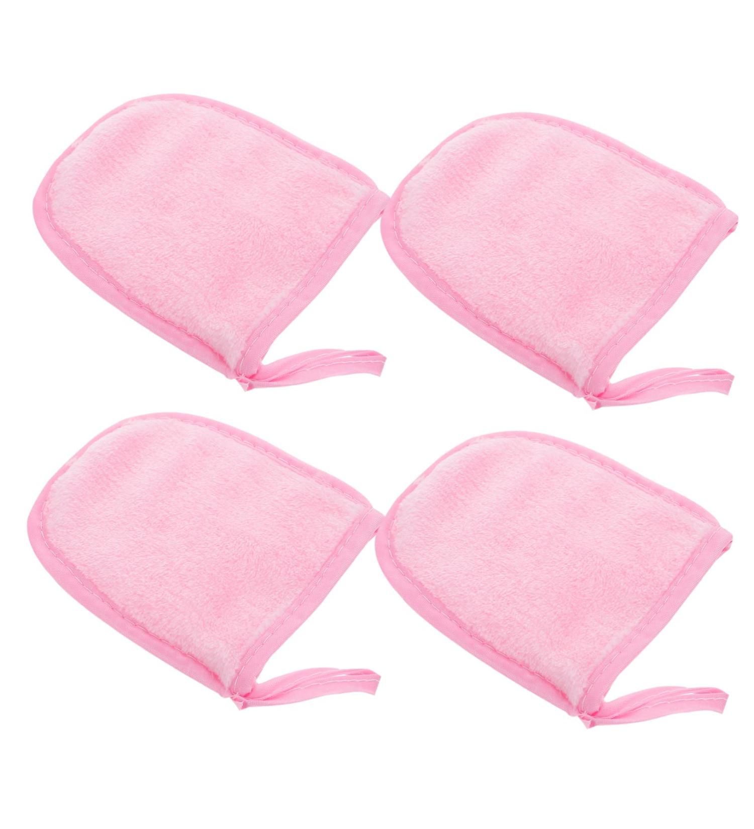 4pcs Reusable Makeup Removal Puff & Pads - Eco-Friendly Cleansing Sponges for Face & Body | Pink Makeup Accessories - Buy Online on GoSupps.com
