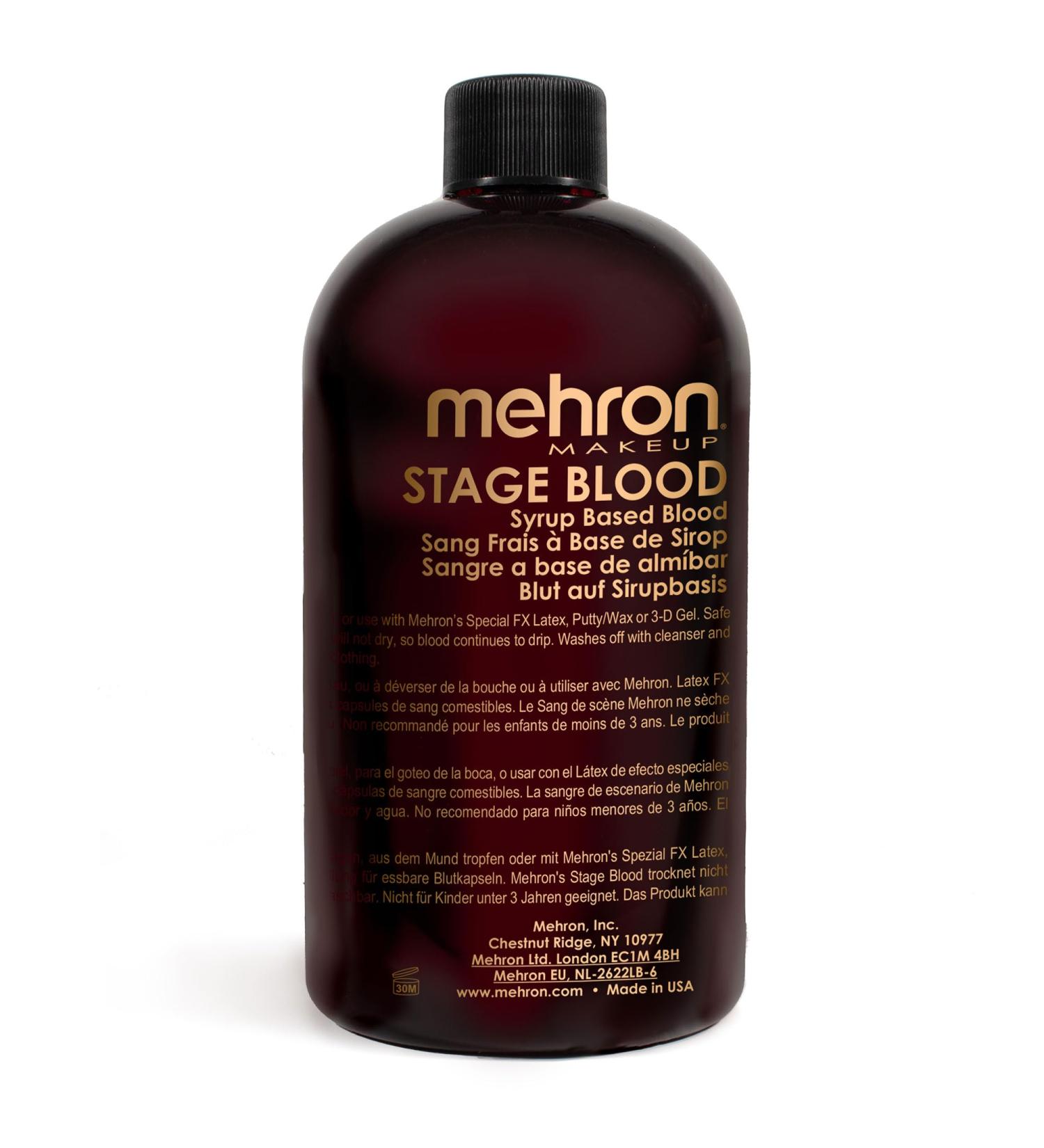 Mehron Stage Blood Dark Venous 470ml Realistic Special Effects Blood for Theatrical & Film Makeup - Buy Online on GoSupps.com