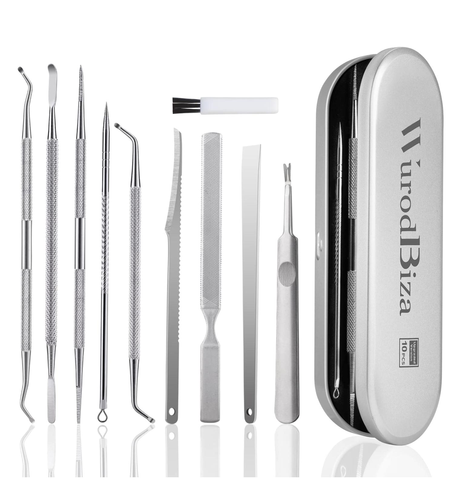 Ingrown Toenail Removal Kit - 10PCS Surgical Steel Nail Tools Set for Professional Pedicure Care - Includes File and Lifters - Manicure Solution - Buy Online on GoSupps.com