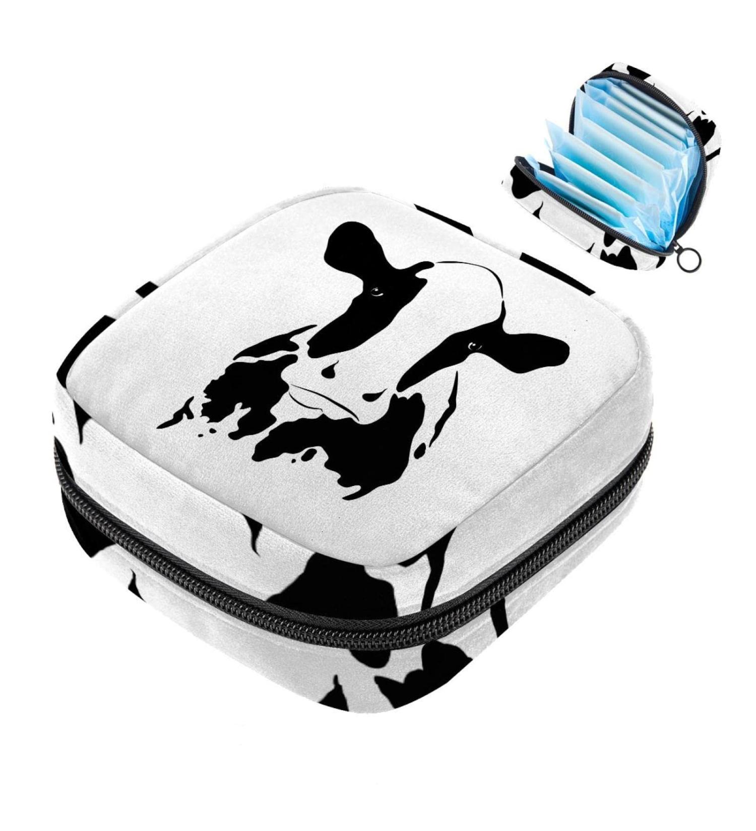 Shop Women's Animal Cow Binding Bags | Stylish Menstrual Storage Bags with Zip Pockets Multi-Use Tampon Holders - Buy Online on GoSupps.com