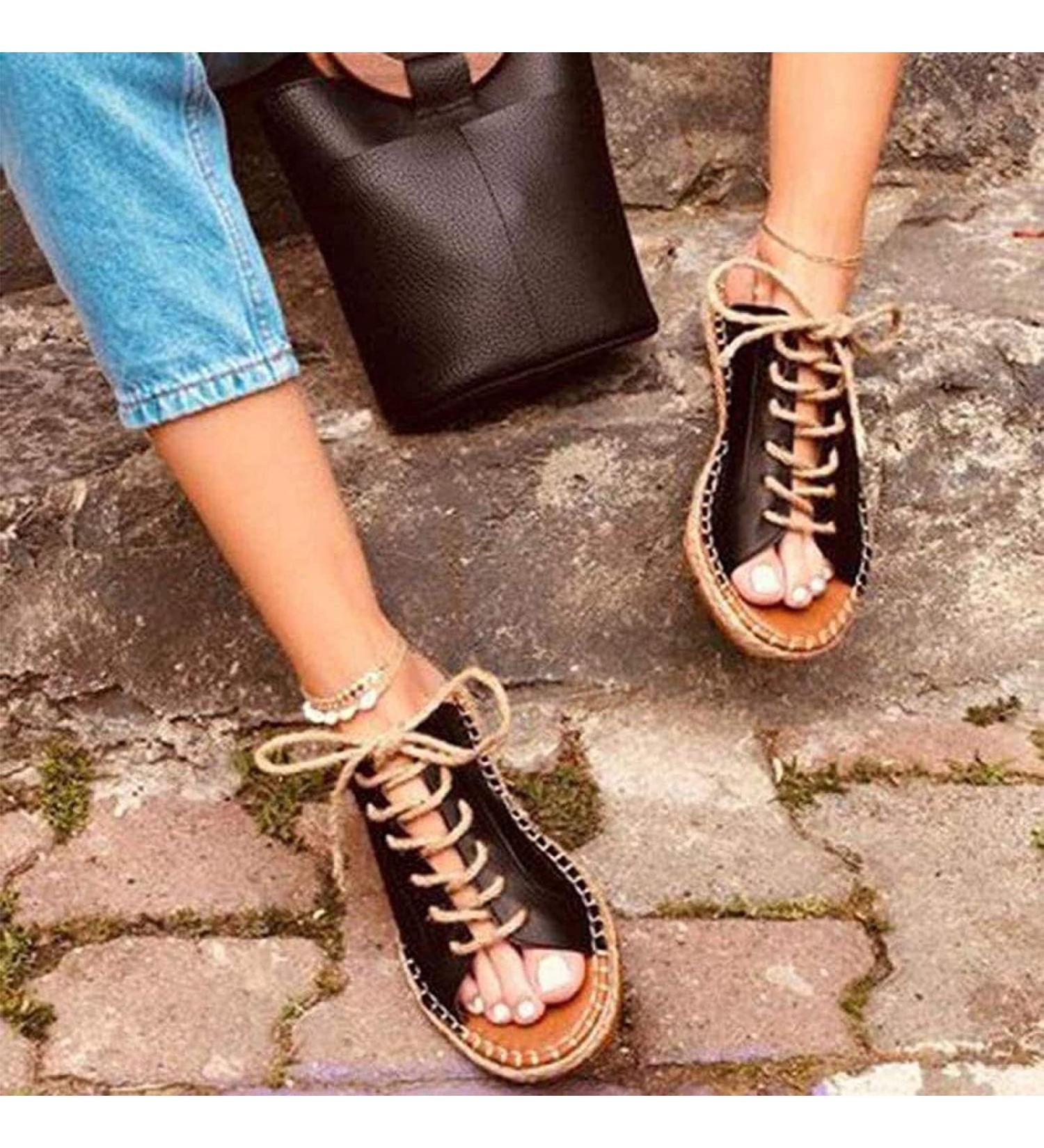 Women's Orthopedic Bunion Corrector Sandals - Big Toe Correction Splints - Casual & Comfortable Summer Shoes - Black - Size 43CN - Buy Online on GoSupps.com