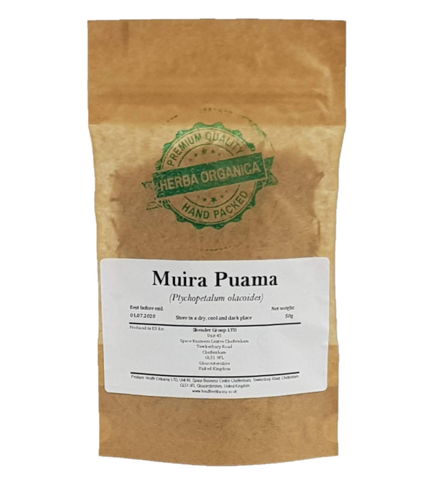 Muira Puama Powder (50g) - Organic Potency Tree / Liriosma Ovata / Intl. Shipping - Herba Organica - Buy Online on GoSupps.com