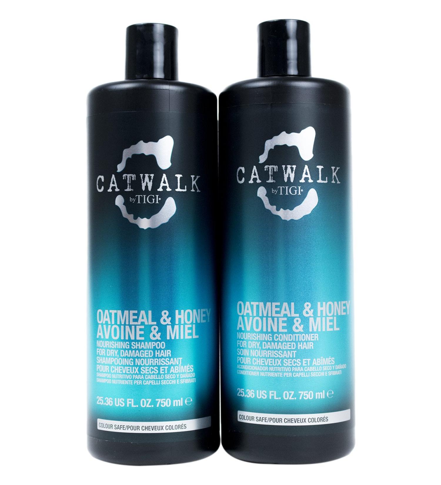 TIGI Catwalk Shampoo and Conditioner  Oatmeal & Honey  25.36 Oz With Pumps