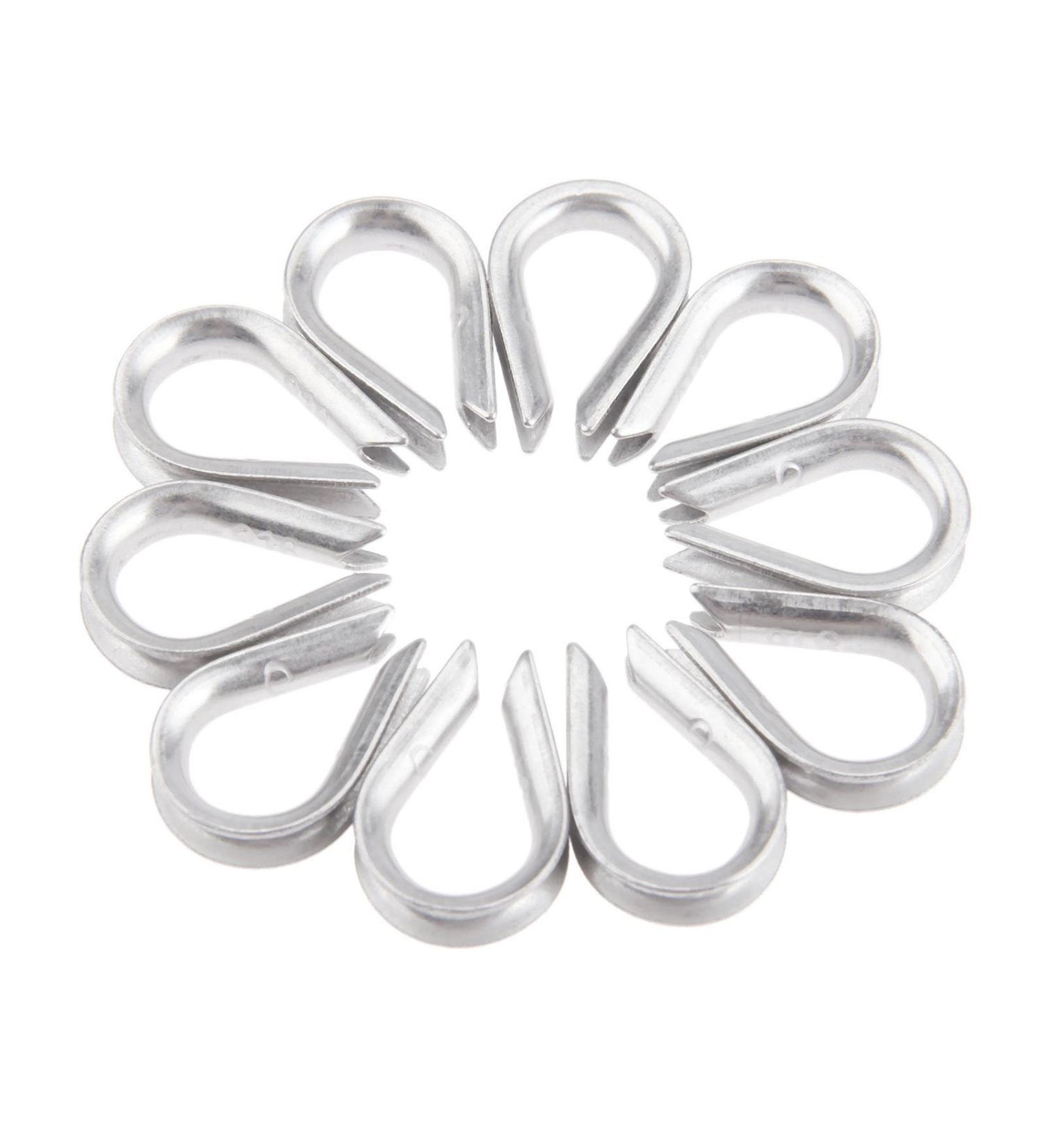 10Pcs 1/8 Wire Rope Chain Thimble for Boat Rigging | 316 Stainless | Anchor & Splicing Tool - Buy Online on GoSupps.com