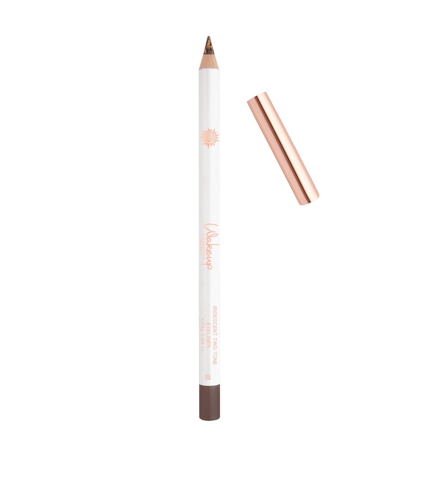 Wakeup cosmetics - shimmering two -color eyeliner matt and perl -murder -like 2in1 eye pen with a shimmering effect color tiger eye occhio di tigre 1 piece (1 Pack)